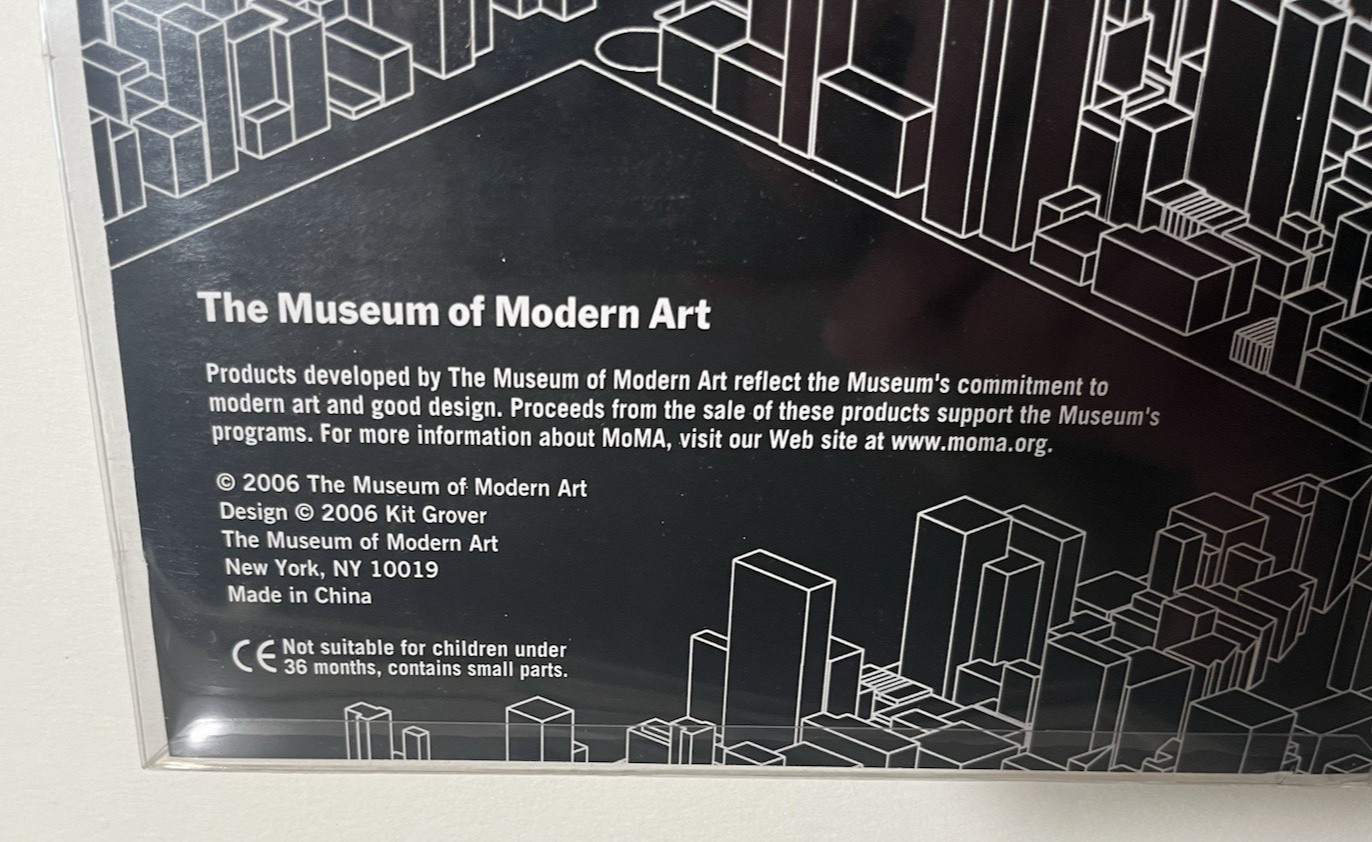 2006 Y2K Magnetic Refrigerator Puzzle MOMA Museum – 8.5″ x 7″ – Kit Grover