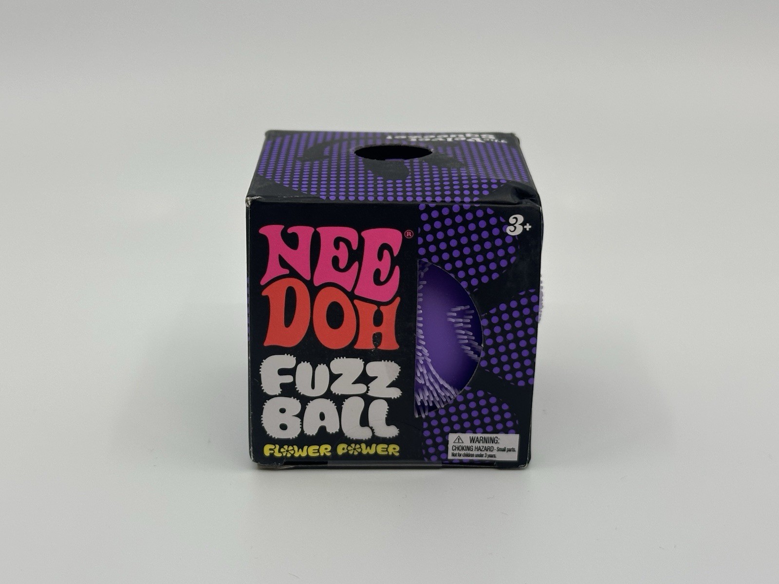 Purple Needoh FUZZ BALL Flower Power Nee Doh Squishy NEE-DOH Fuzzball AUTHENTIC
