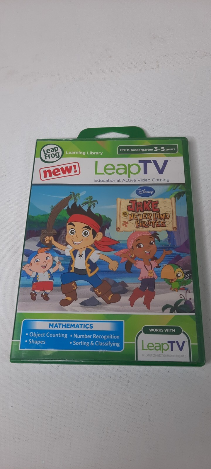 LEAP FROG LEAP TV Video Game Cartridge DISNEY’S JAKE & THE NEVERLAND PIRATES