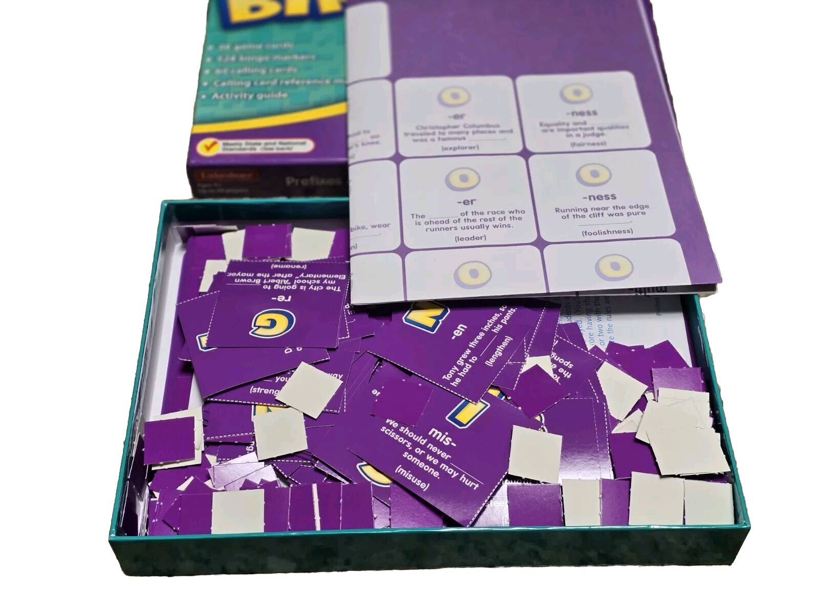 Lot 4-Lakeshore Bingo Prefixes Suffixes Synonyms Antonyms Fractions Age 10 & Up
