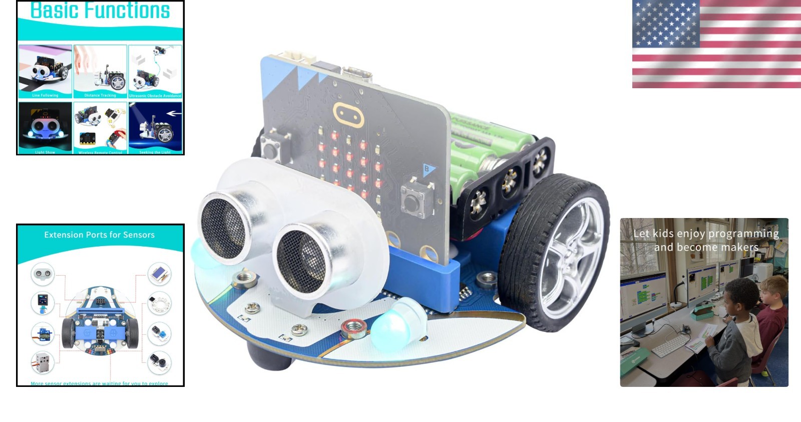 Cutebot Mini Robot Car Kit for BBC Micro:bit V2/V1