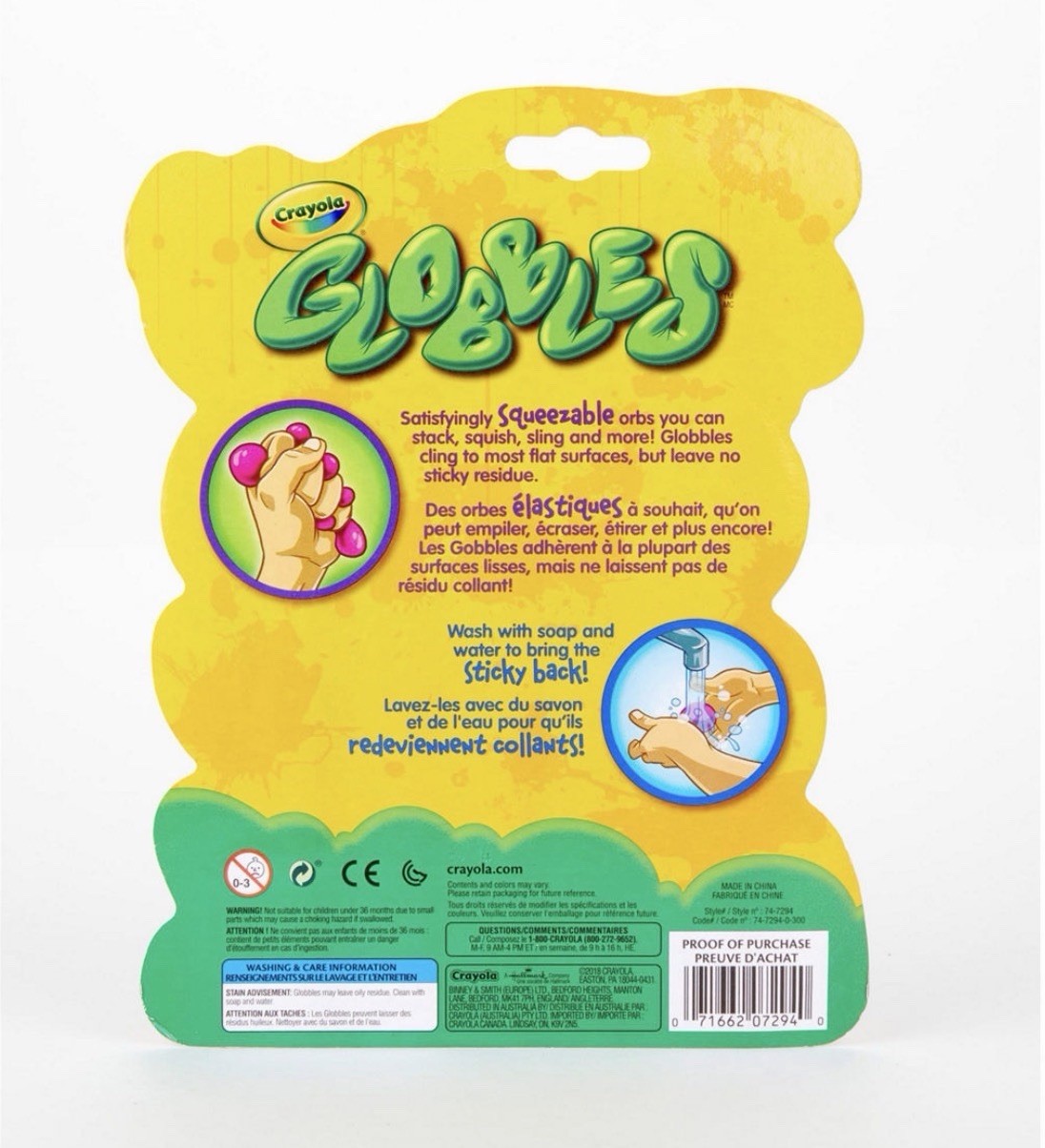 2 PACK – Crayola Globbles Sticky Squishy Colored Balls Assorted Colors 6pcs/each
