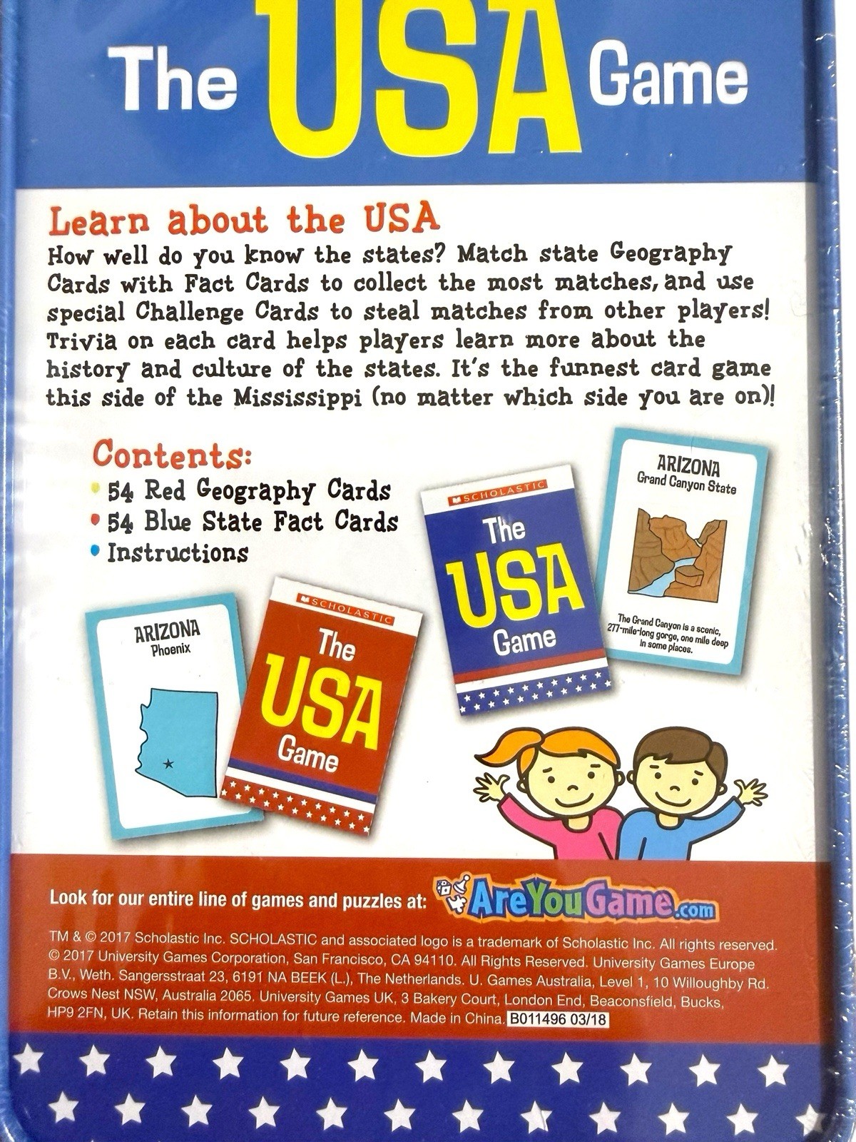 Scholastic The USA Game New In Tin University Games Educational Learn The States