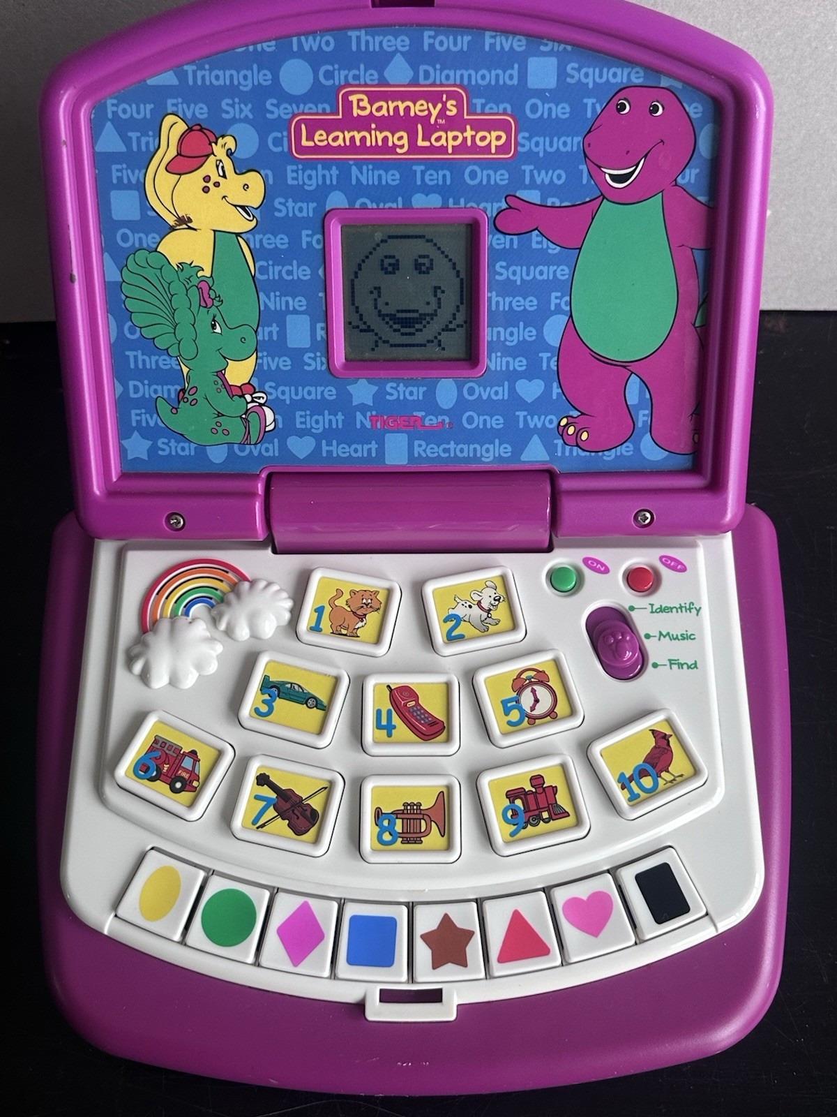VTG Barney’s Learning Laptop 1999 Interactive Tiger Toy Educational Works