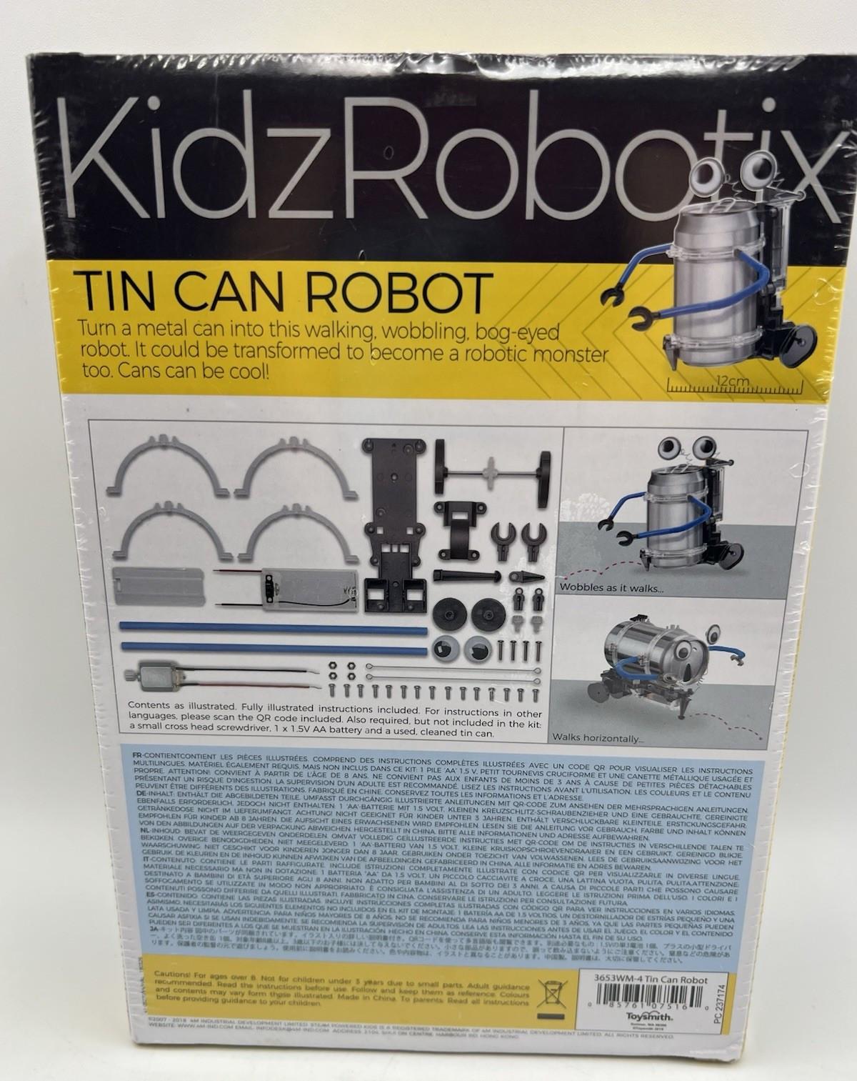 KidzRobotix Tin Can Robot STEM Science Kit 4M Educational Toy Sealed New