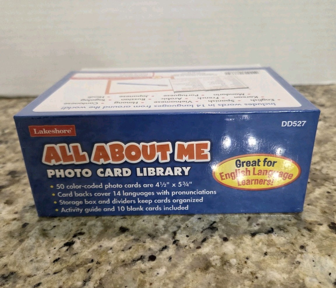 Lakeshore All About Me Photo Flash Card Library English Language Learners Age 3+