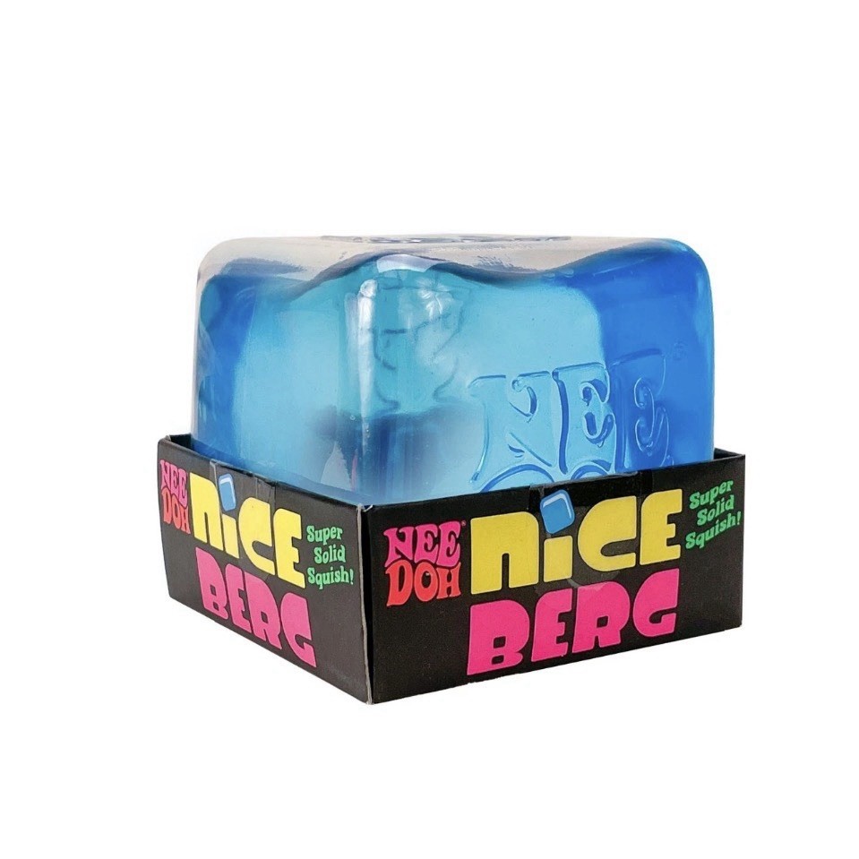 NeeDoh Nice Berg Blue XL Giant Nee Doh Niceberg Solid Squish Cube New Genuine 🔥