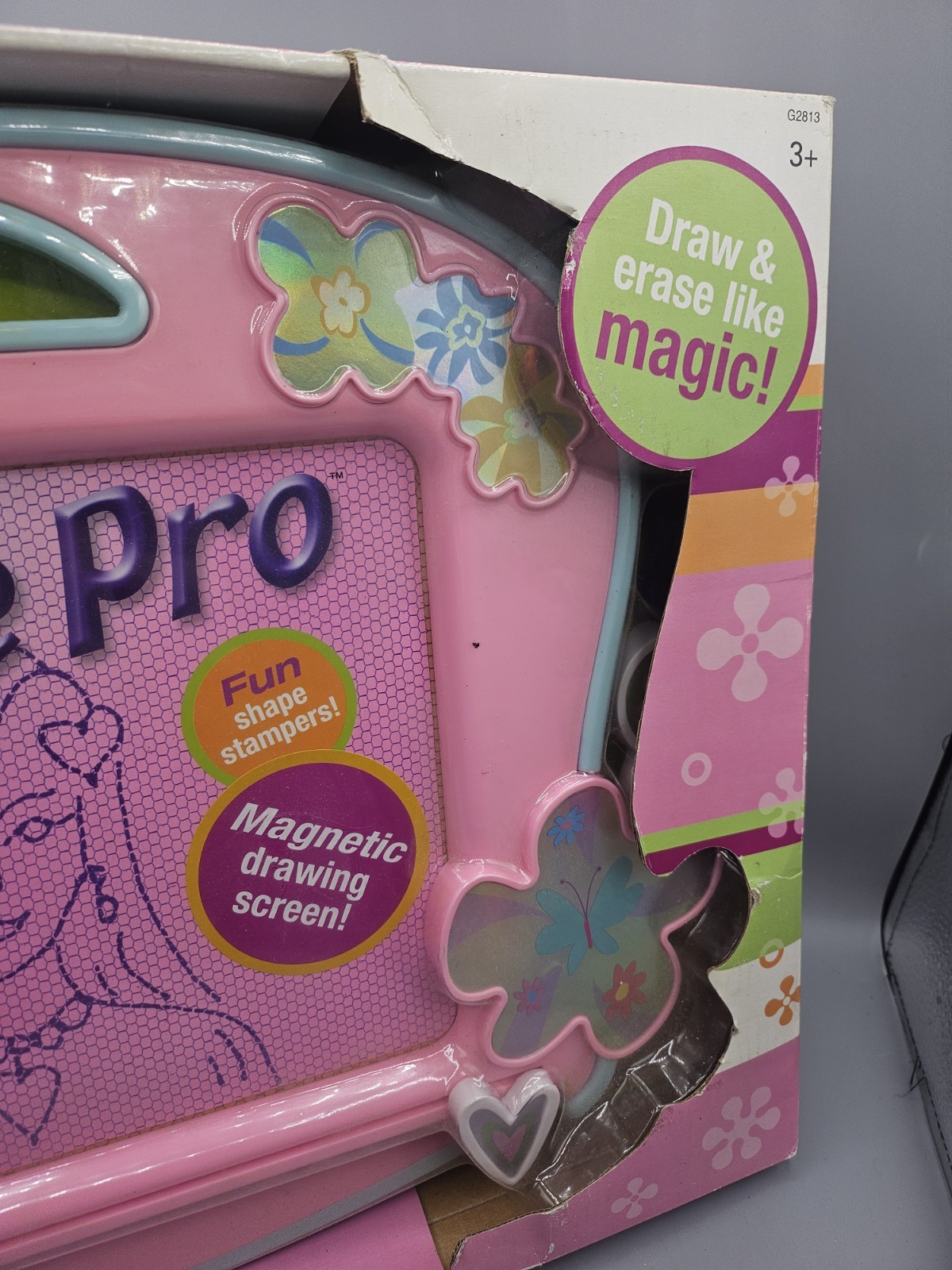 2004 Fisher Price Doodle Pro Barbie Magnetic Drawing Screen NEW Stampers Pink