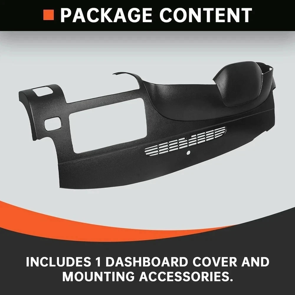 Kojem Black Dash Board Cover Compatible with 2007-2013 Chevy Chevrolet Silverado