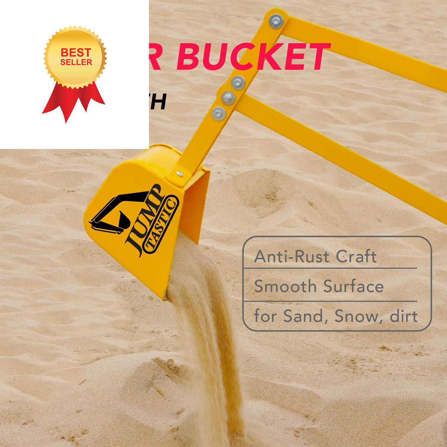 Sand Digger Sandbox Toy, 360°Rotating Base, Medium to Large, Yellow