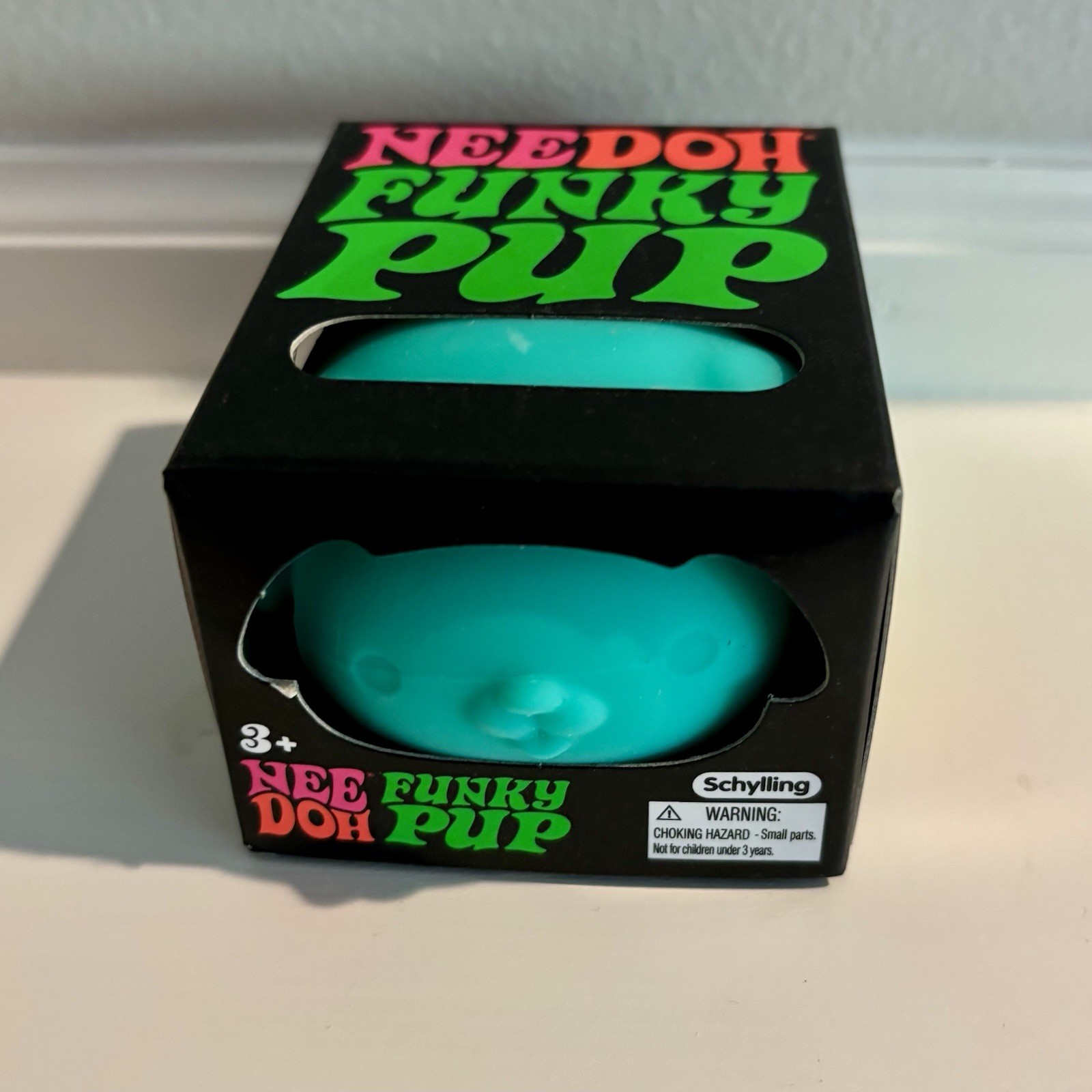 Schylling Needoh Funky Pup Teal Blue Fidget Squishy Puppy NIB