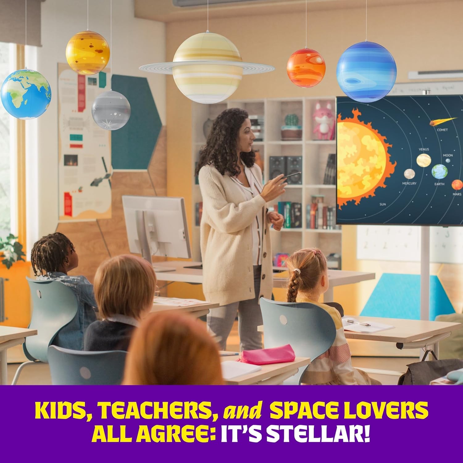 Inflatable Solar System Planets for Kids – Science Toys – Boys Room Decor