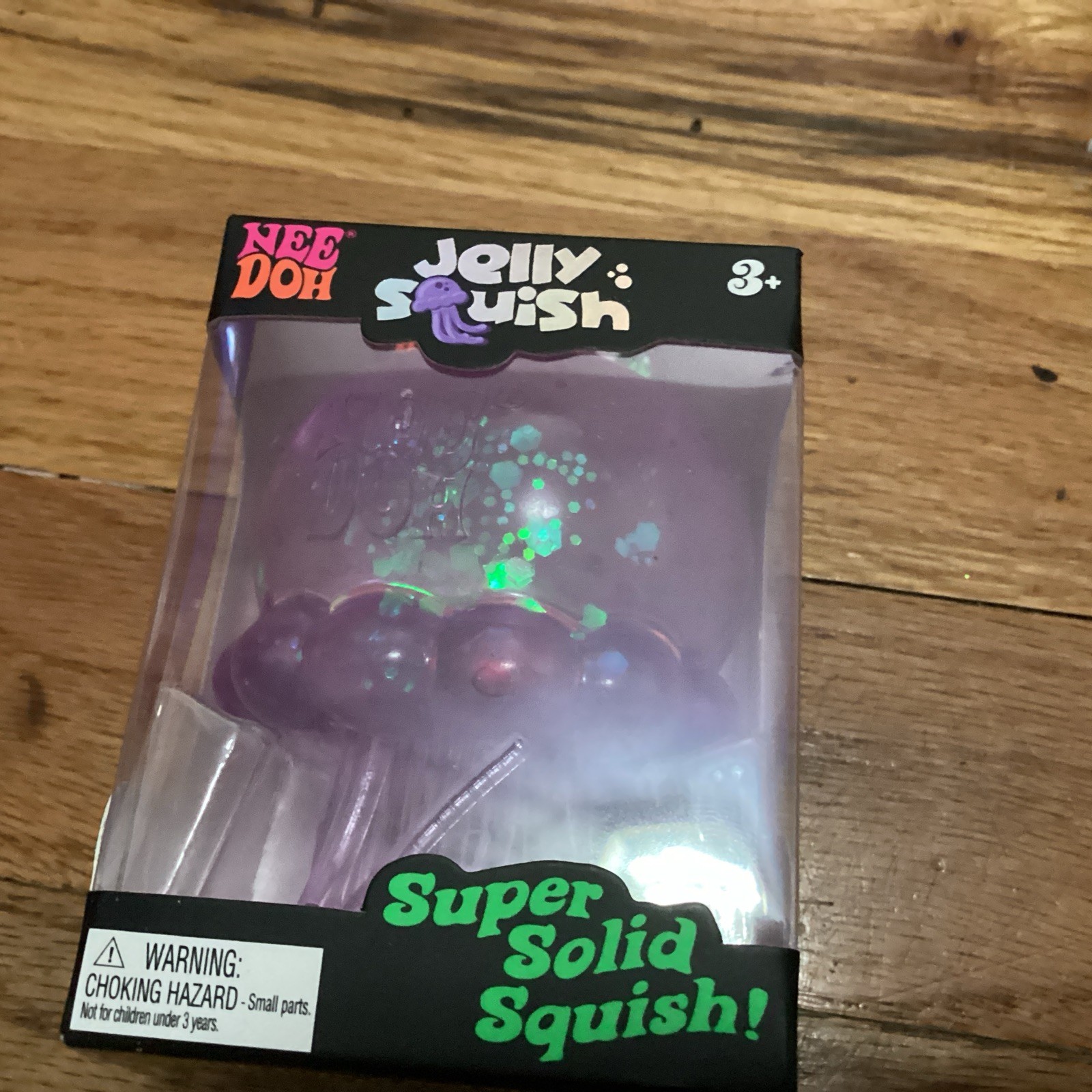 VIRAL NeeDoh JELLY SQUISH Glitter Jellyfish Stress Squishy Squeeze PURPLE