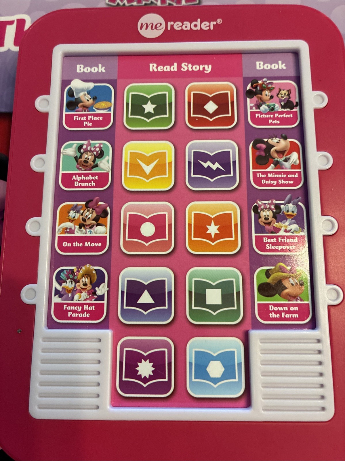 Disney Jr. Story Reader Me Reader plus Lot of 8 Books Minnie Mouse with e-reader