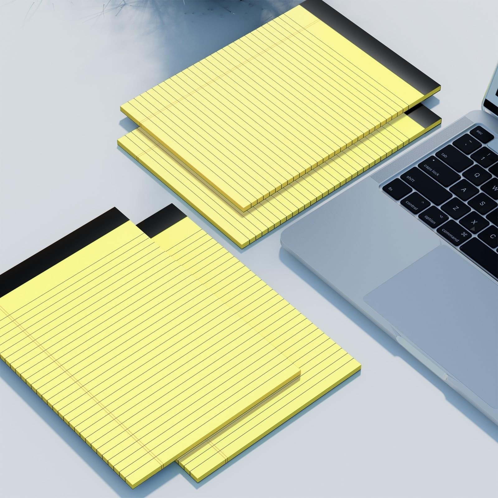4 Pack Yellow Notepads 8.5×11 Yellow Legal Pads 30 Sheets Perforated Yellow P…