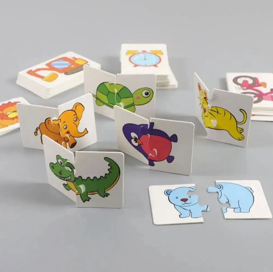 32pcs Matching Card Puzzle Kids Educational Cognitive Learning Game – NEW