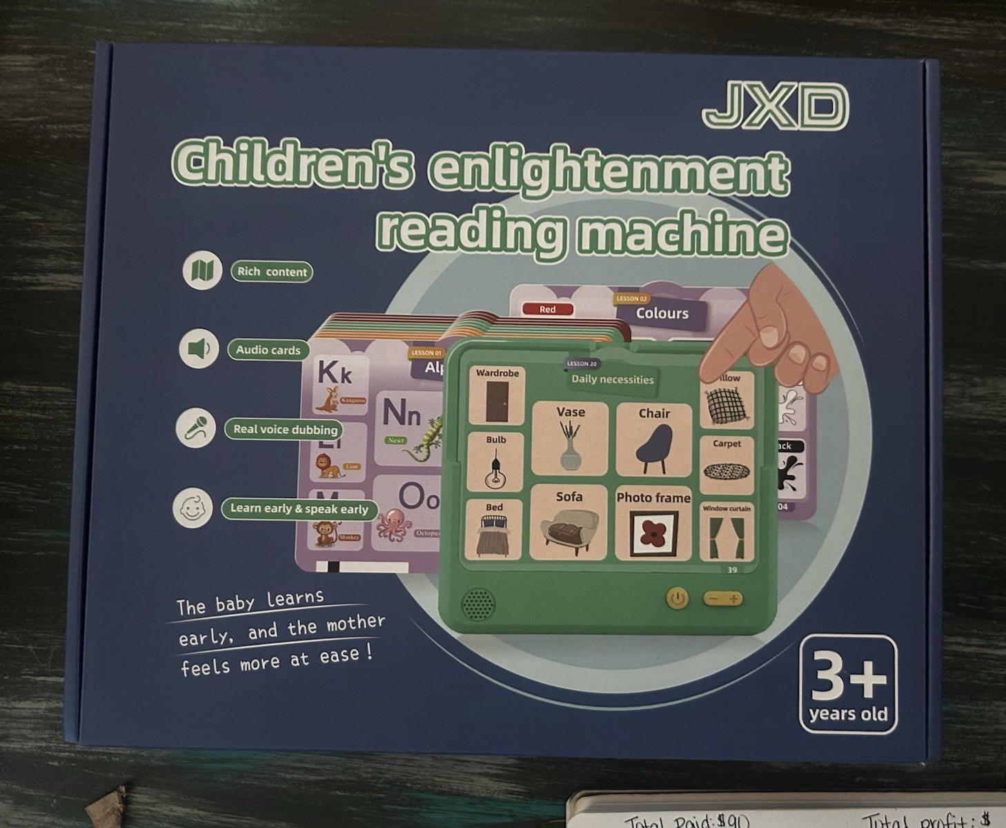JXD Children’s Enlightenment Reading Machine Electronic Learning Toy, Ages 3+