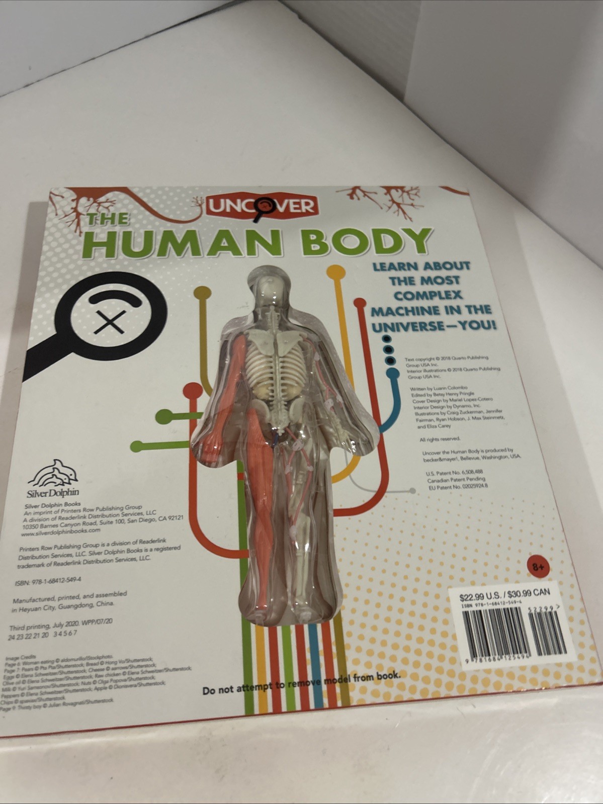 Uncover the Human Body Book Layered Interactive 3-D model Board Book