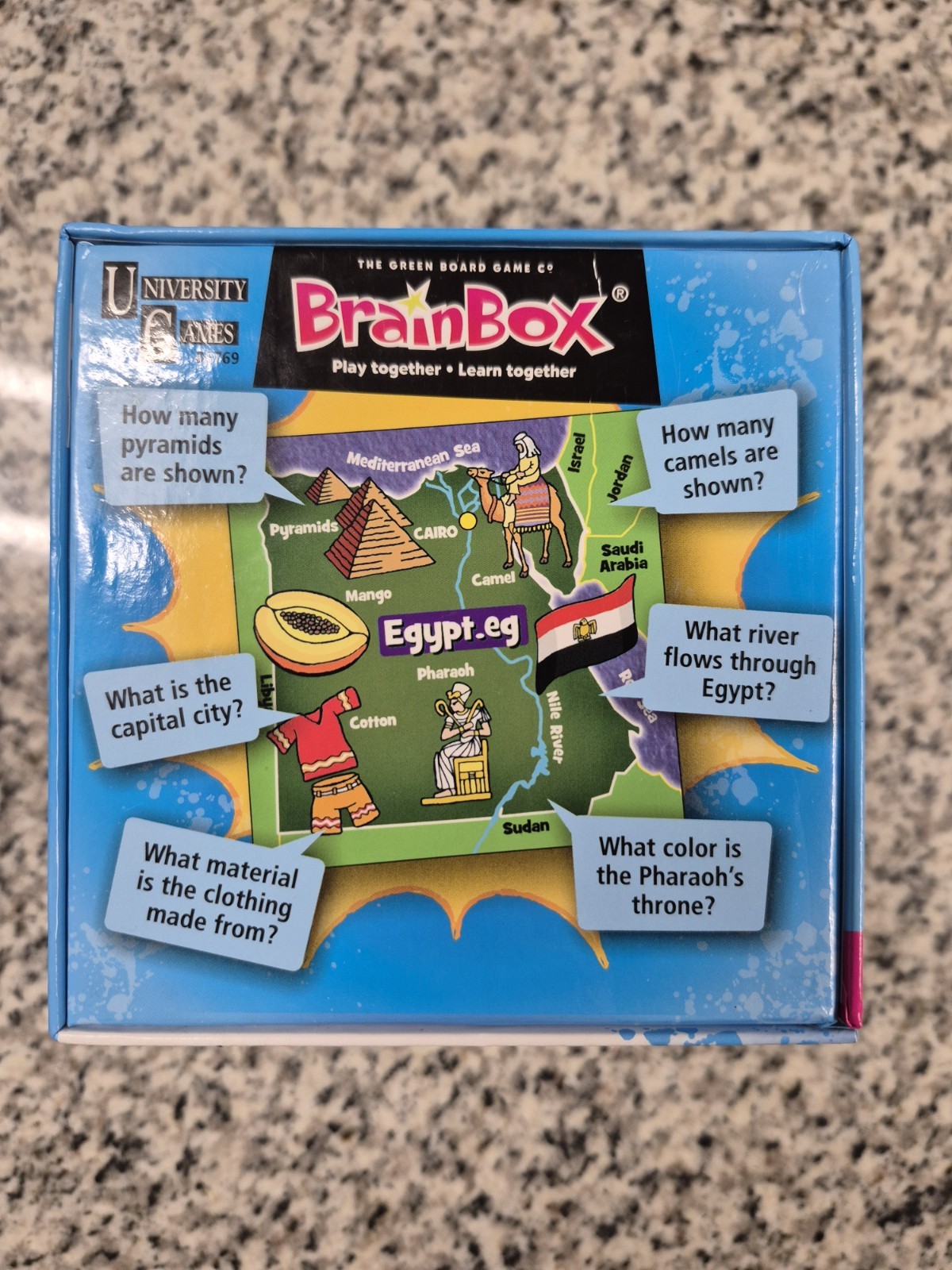 University Games BrainBox Trivia Game THE WORLD Edition, New, Ages 8+