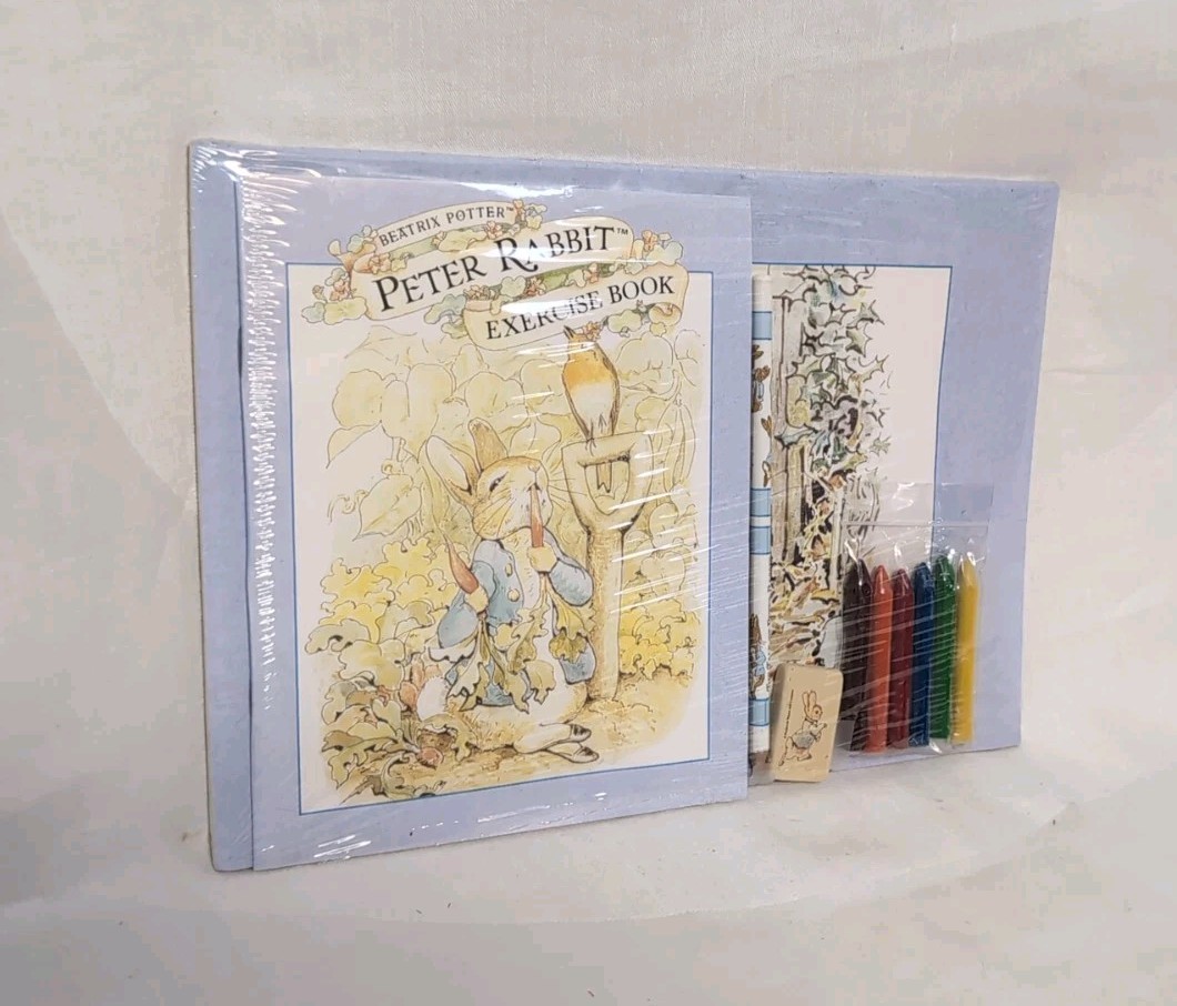 Peter Rabbit Writing Exercise Set With Tablet, Pencil, Eraser, And Book