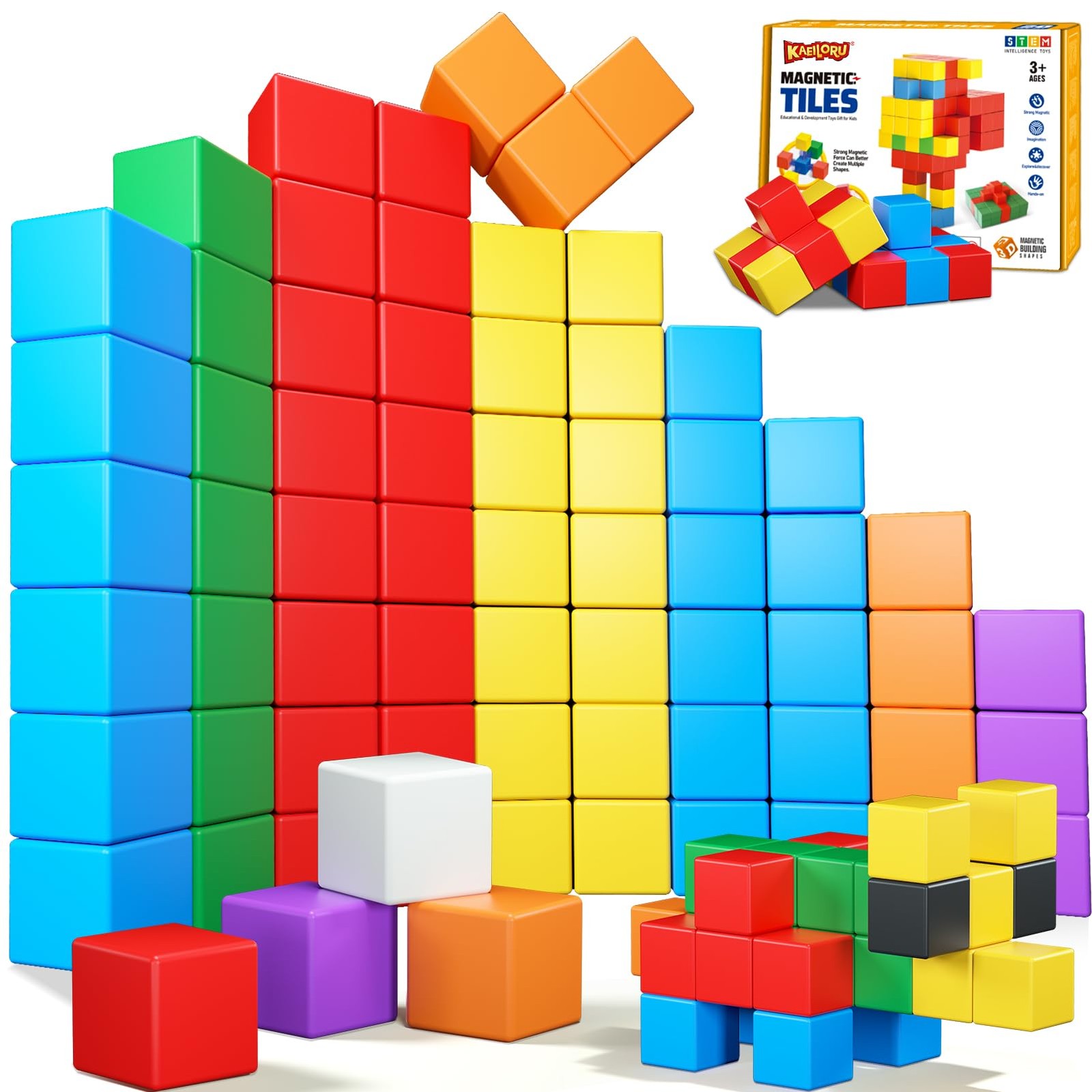 Magnetic Blocks,32PCS Building Blocks for Small, Multi-color
