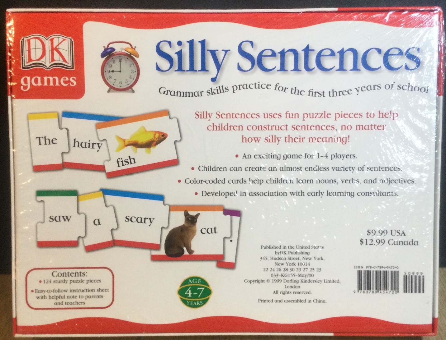 Silly Sentences By DK Publishing, Grammar Skills Practice Puzzle Game Ages 4 – 7