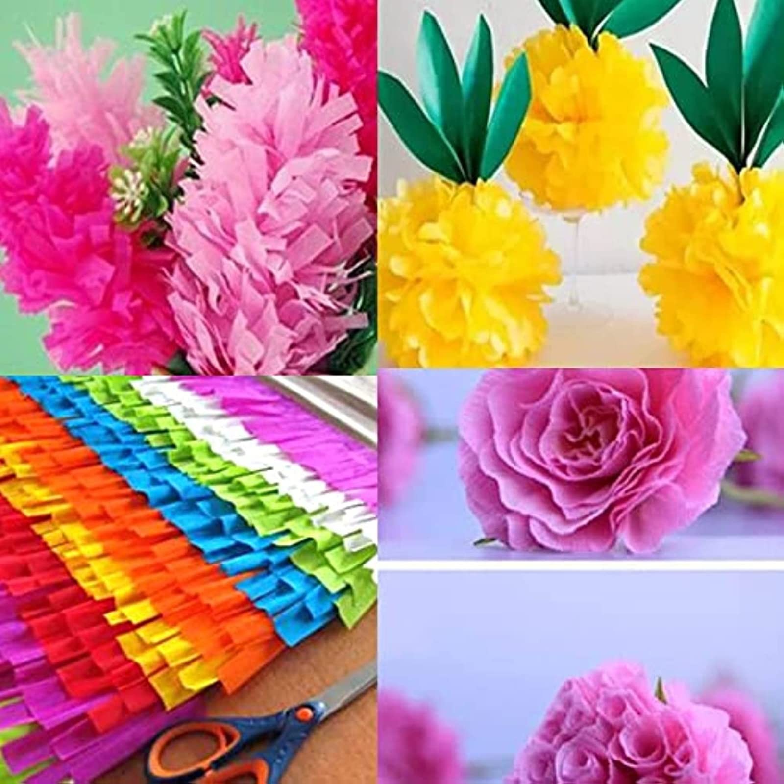 Premium Crepe Paper Party Streamers 21 Assorted Colors, Large 20 multicolor