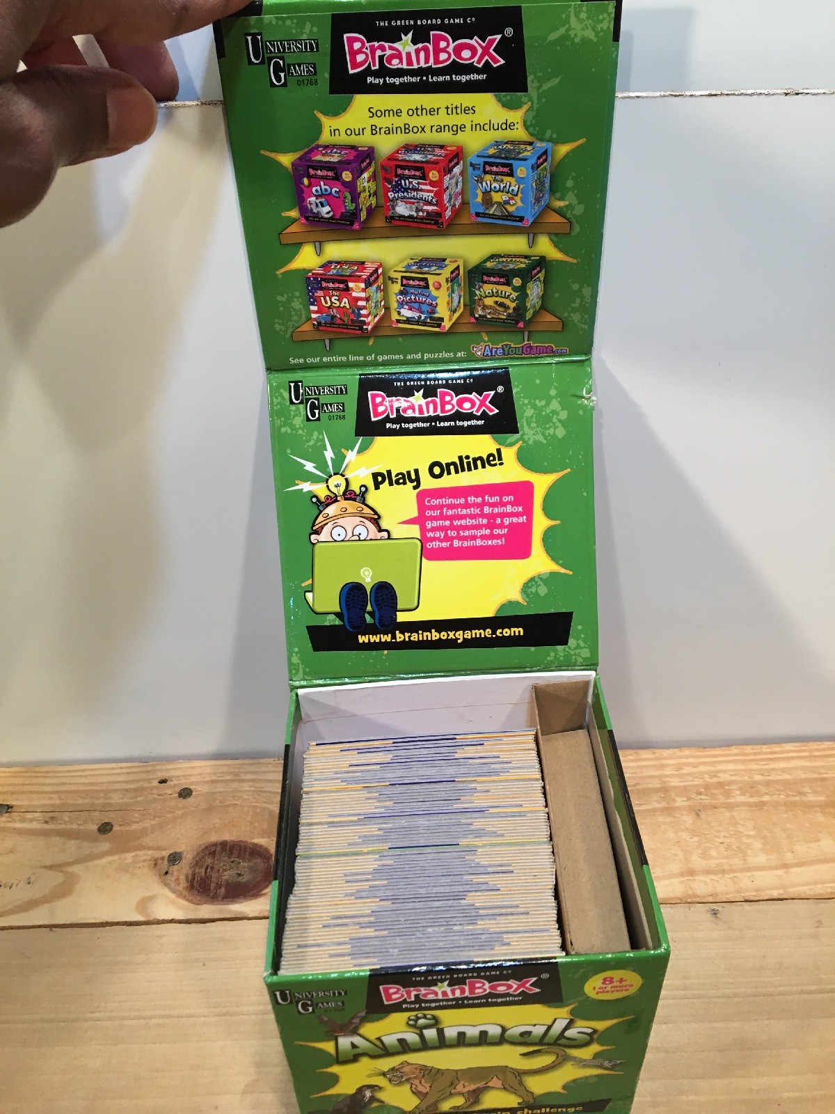 University Games BrainBox Memory Game Animals Edition Ages 8 and Up