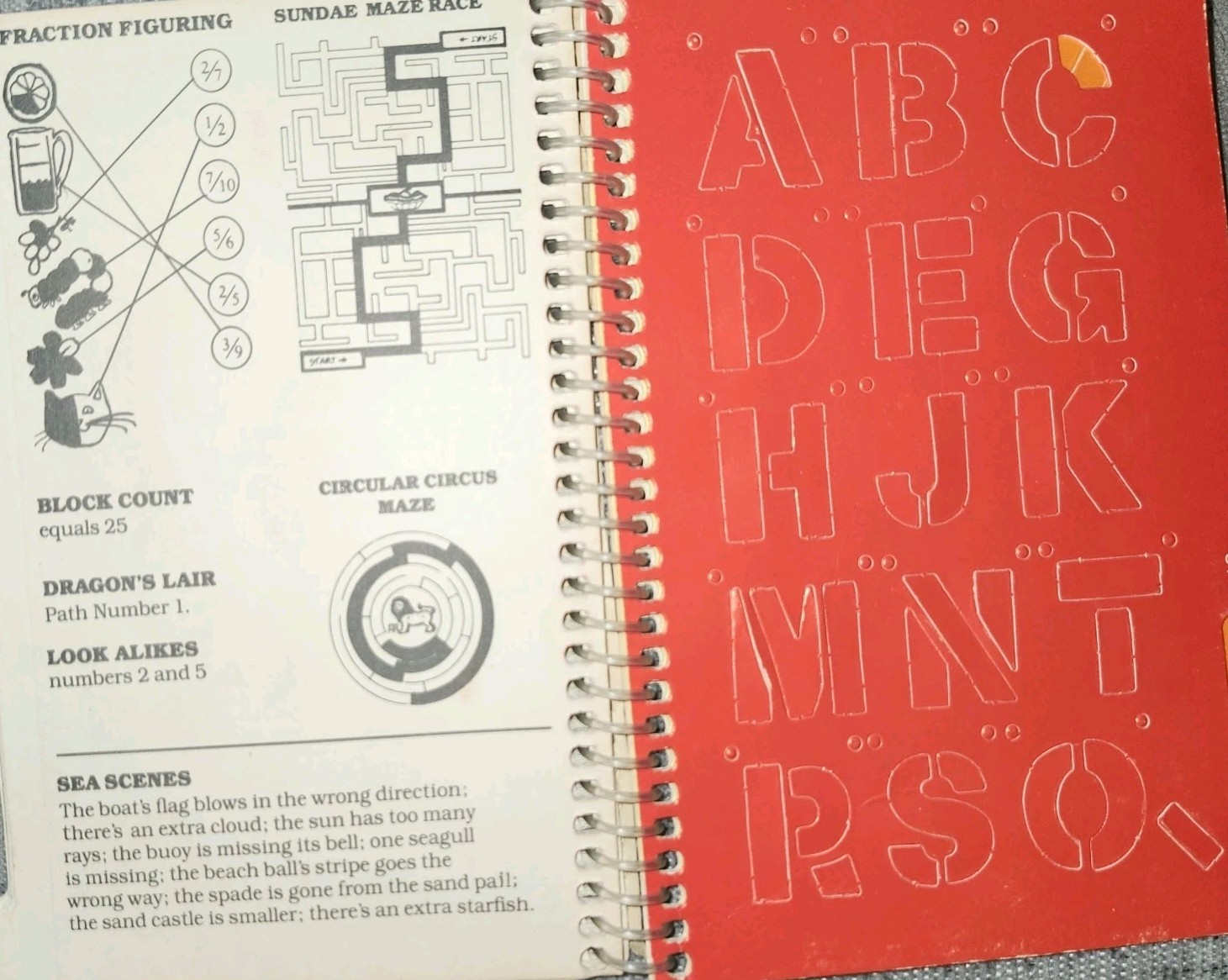 Vintage 1984 Spindex “Grade School Tools” Ages 6 & Up – Stickers Stencils Games