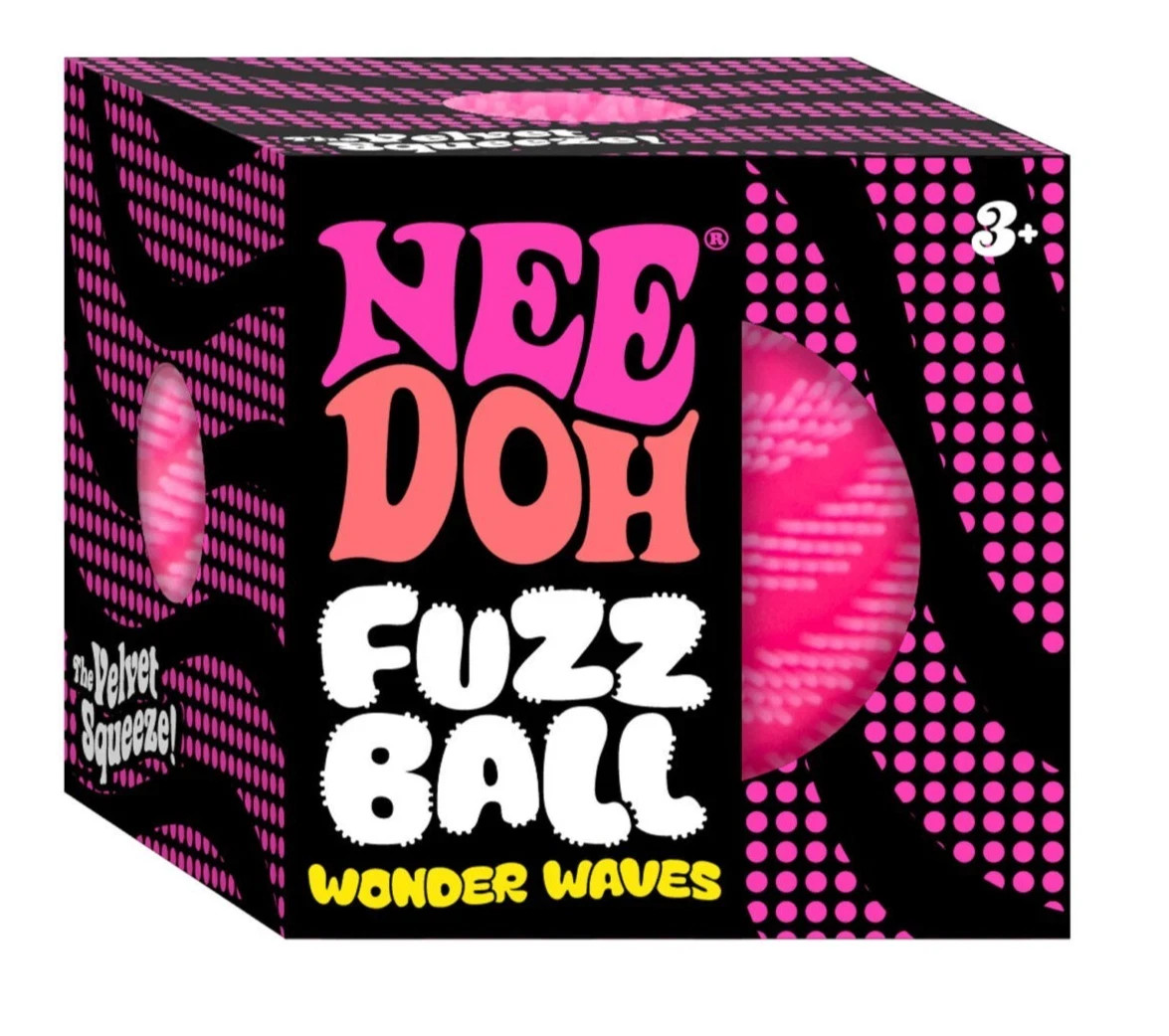 NeeDoh Fuzz Ball Wonder Waves Squishy Stress Ball Nee Doh Fuzzball New Pink