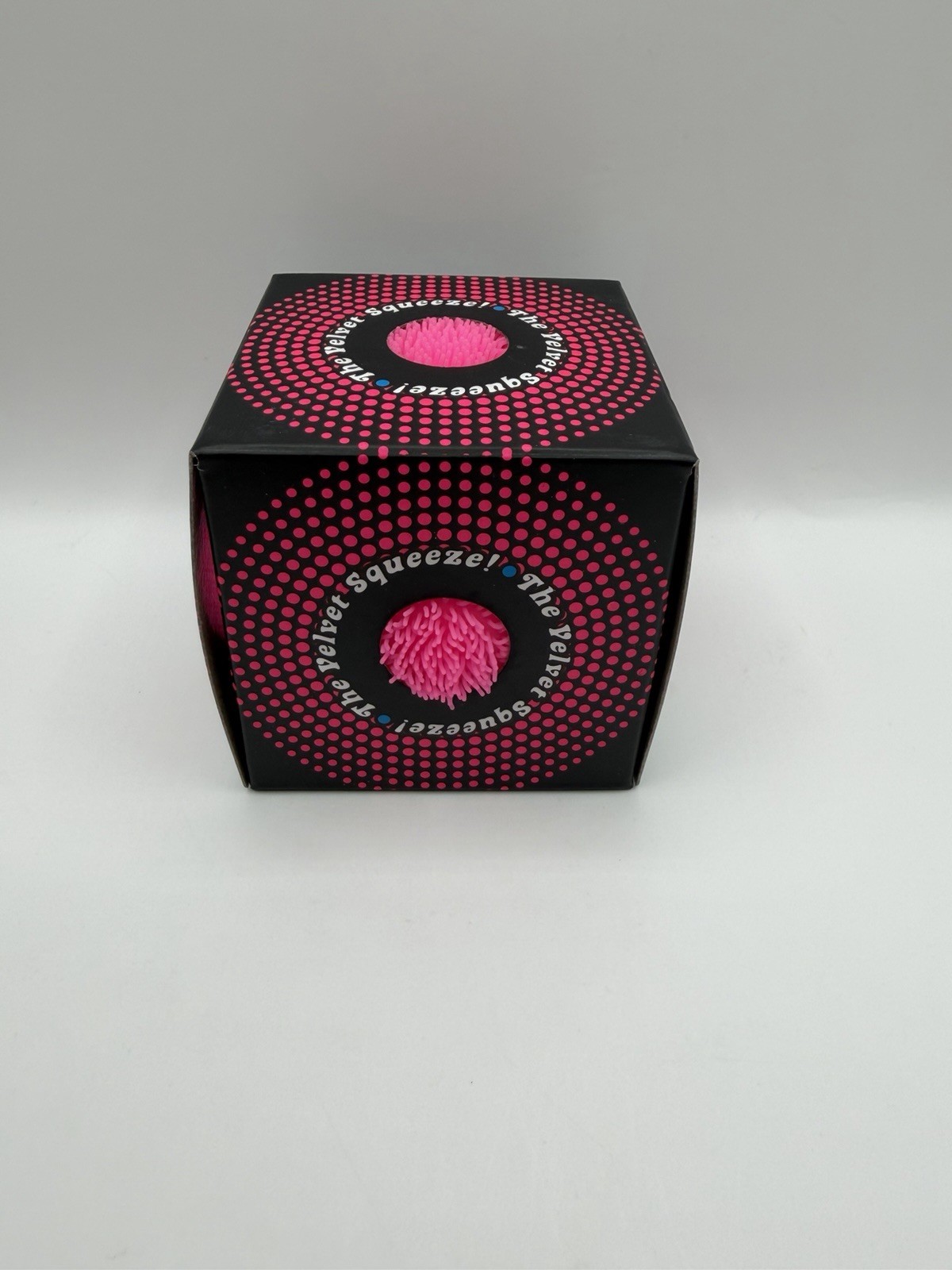 PINK Needoh FUZZ BALL Flower Power Nee Doh Squish Stress Ball NEE-DOH Fuzzball