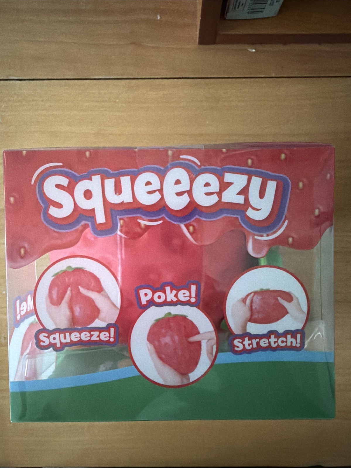 Sunny days JUMBO Squeezy Squeeezy Strawberry Squishy Toy Stress Relief Toy