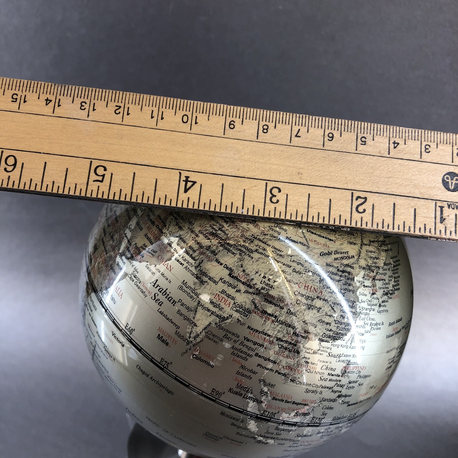 5″ Bronze World High Gloss Desk Globe Decorative Desktop Terrestrial Desk Office