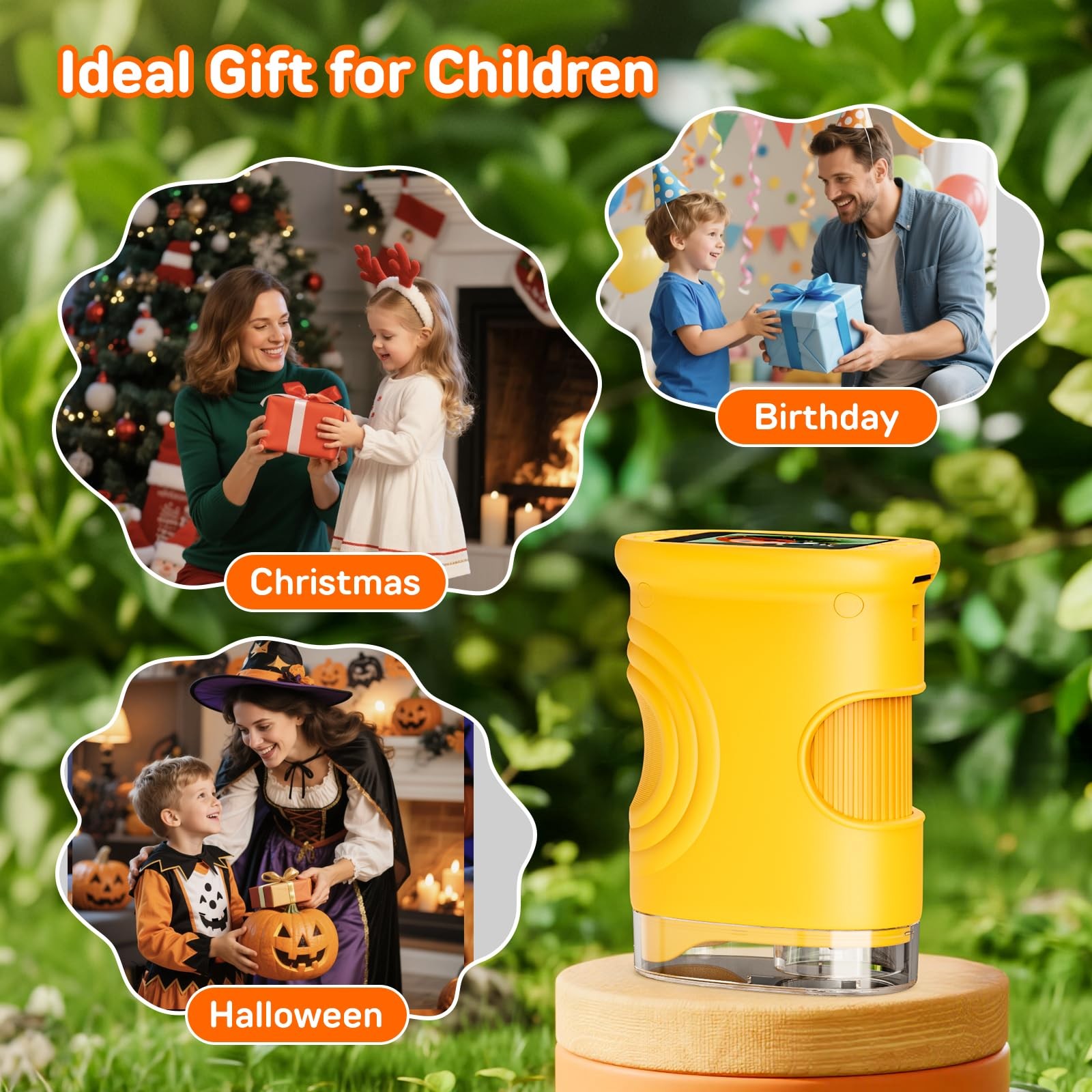 1000X Digital Portable Microscope for Kids with 2.0″ IPS Screen Mini Pocket STEM