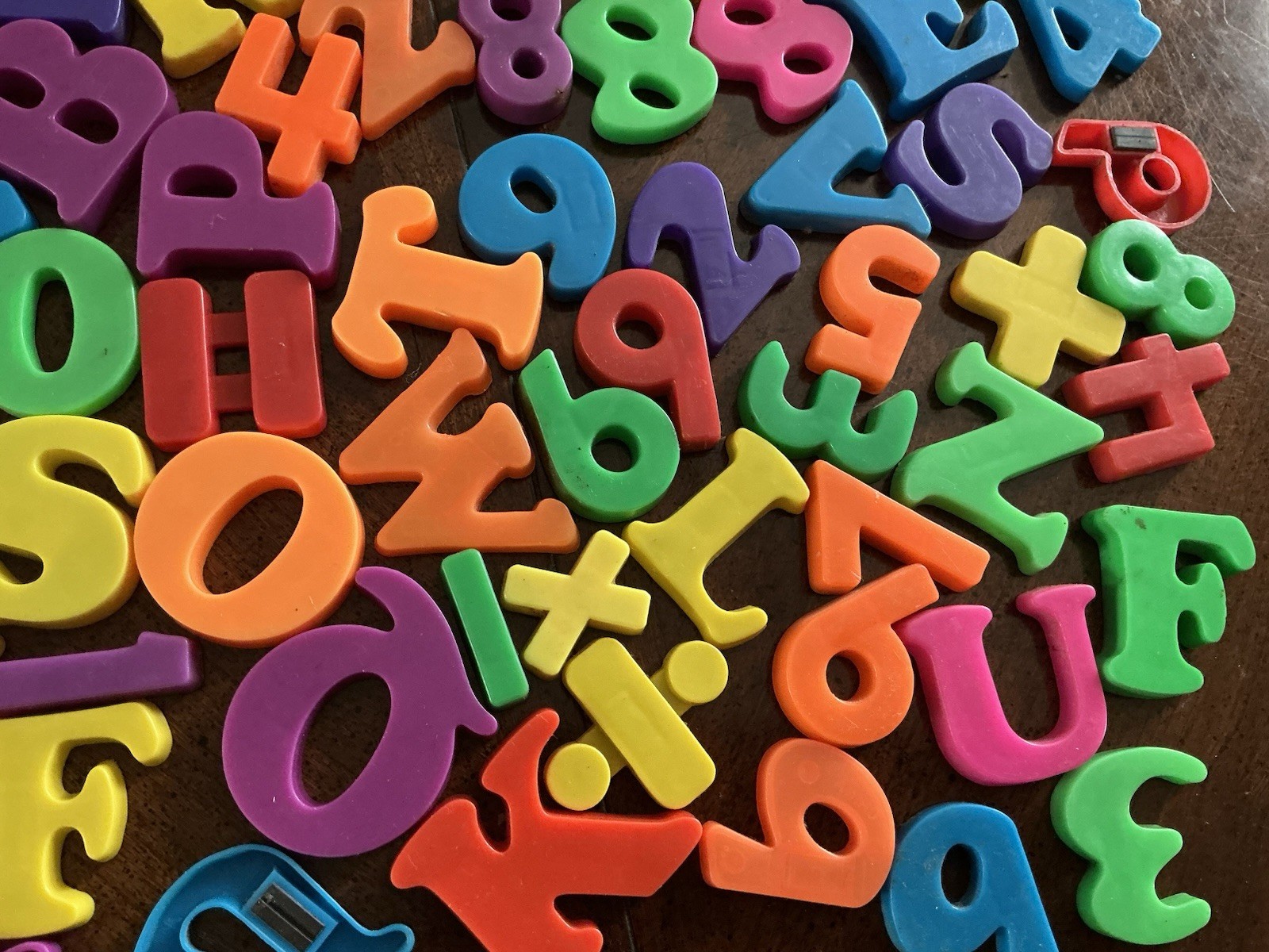 87 Multi-Color Plastic Magnetic Letters & Numbers for Learning Refrigerator