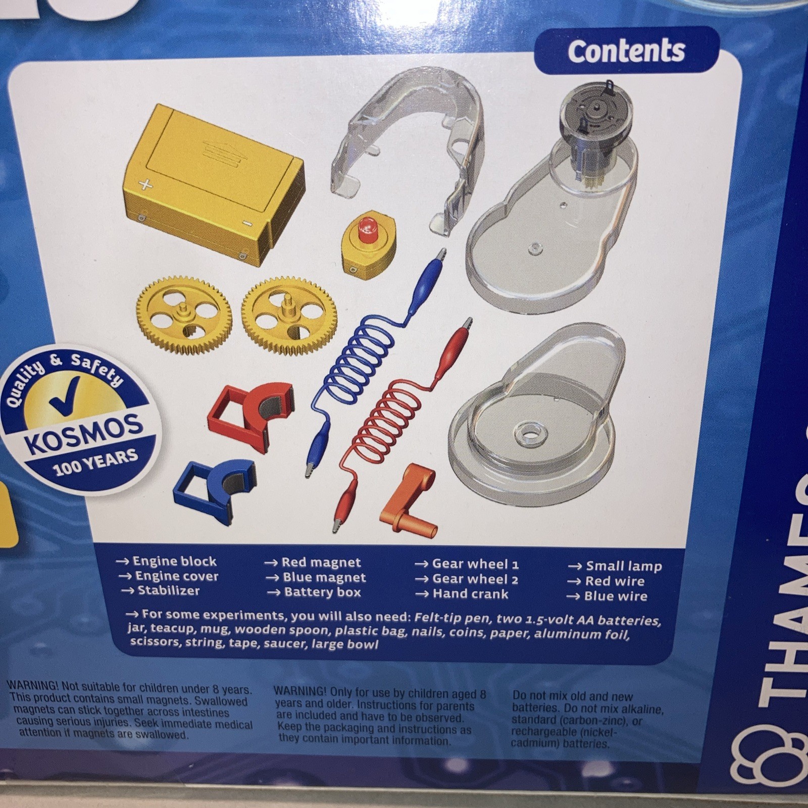 Motors & Generators Experiment Kit 48 Pcs #665036 2015 Thames & Kosmos Sealed