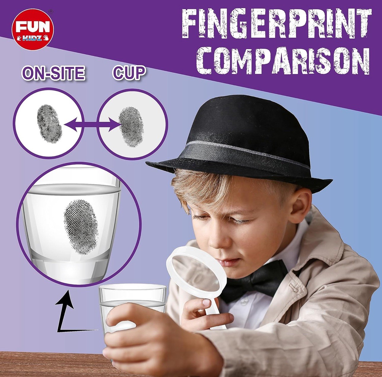 Detective Fingerprint Kit for Kids Ages 8+ FunKidz Spy Gear