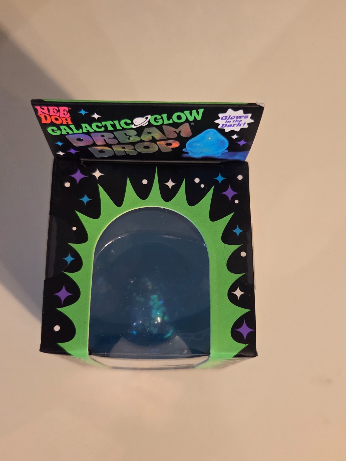 Needoh Nee Doh BLUE Galactic Glow Dream Drop EXTREMELY RARE Glow in the Dark