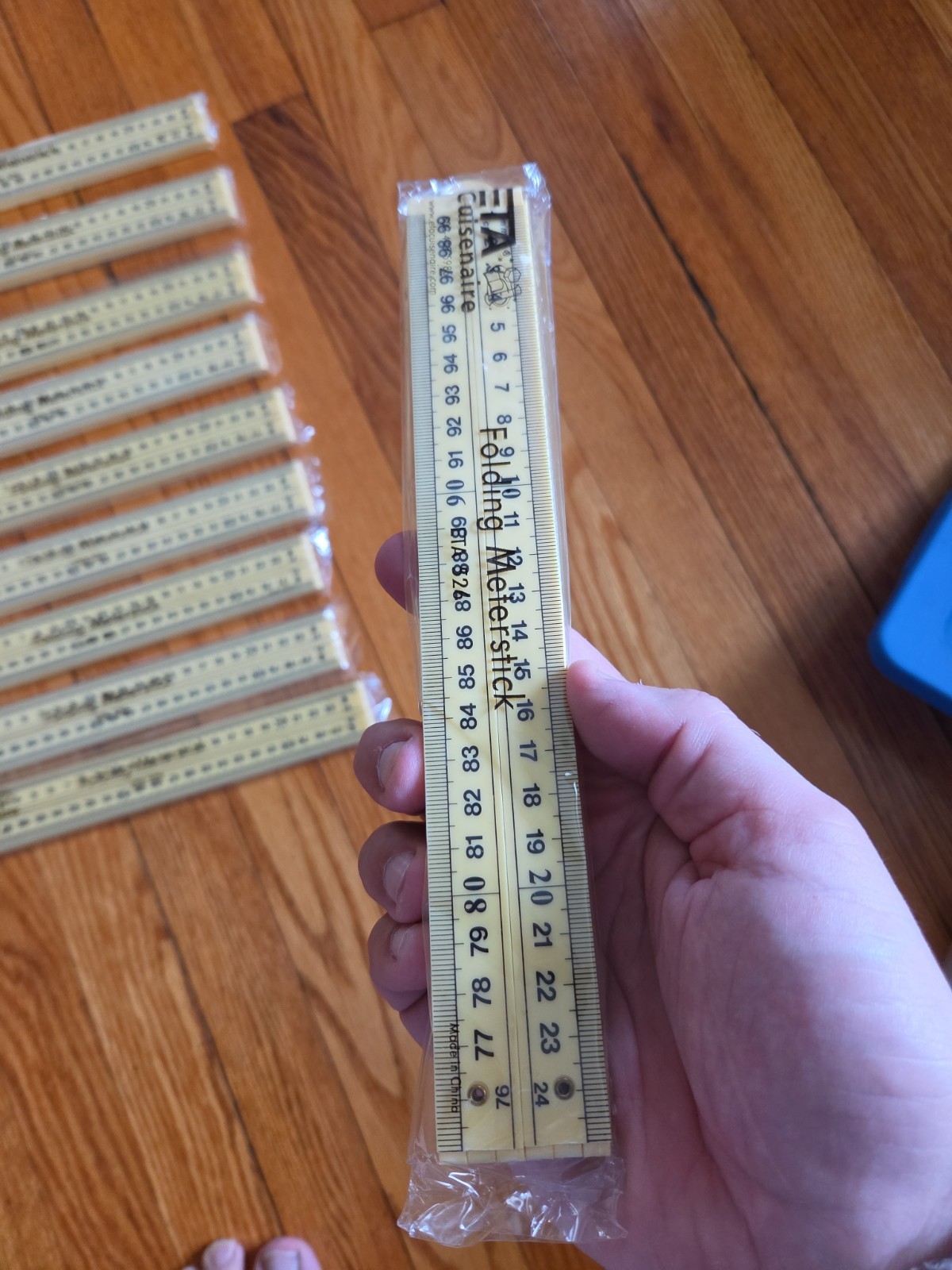 Lot of 10 New In Package ETA Cuisenaire Four Section Folding Meter Sticks