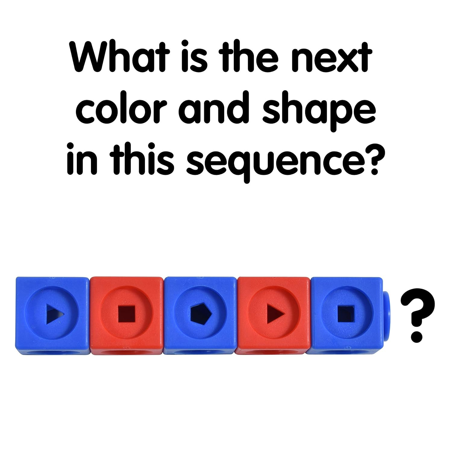 Edxeducation Math Cubes | Set of 100 Counting Blocks with 5 Shapes | Math Manipu