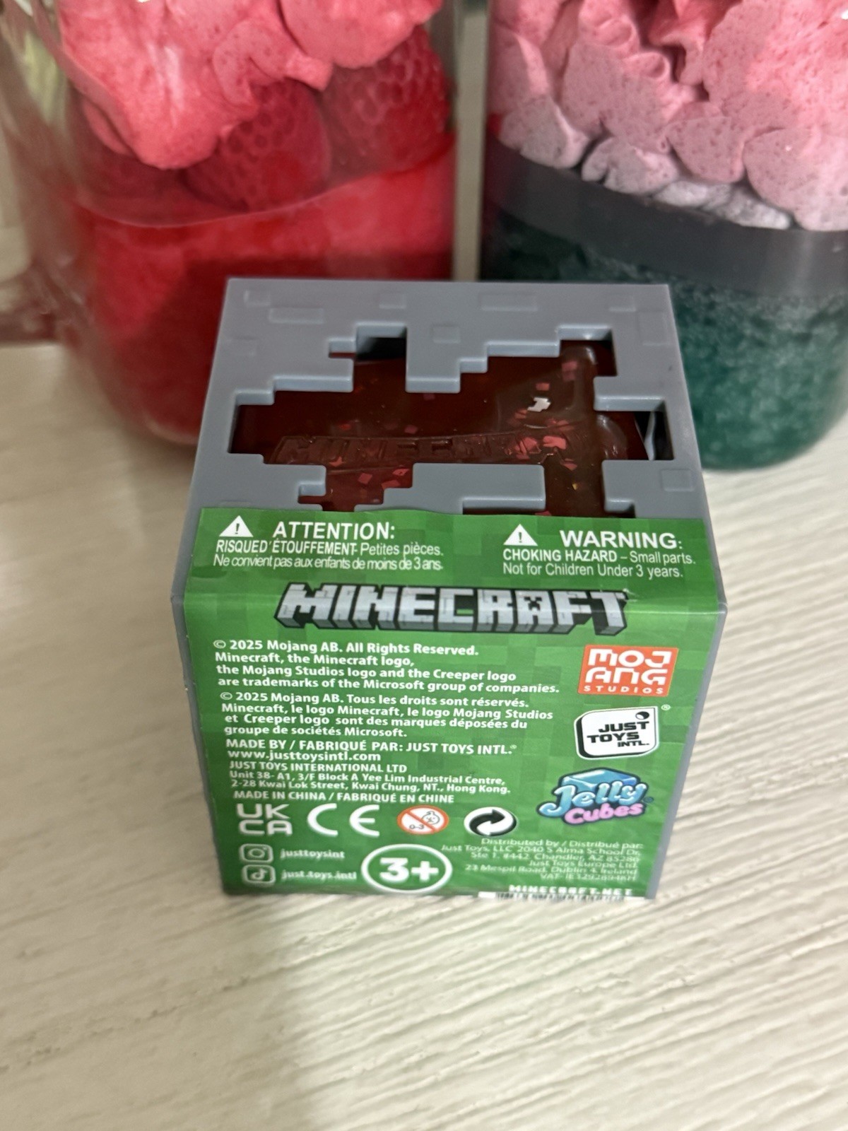 New MINECRAFT JELLY CUBES – RARE Red Viral Squishy Nee Doh Ish Type Fidget