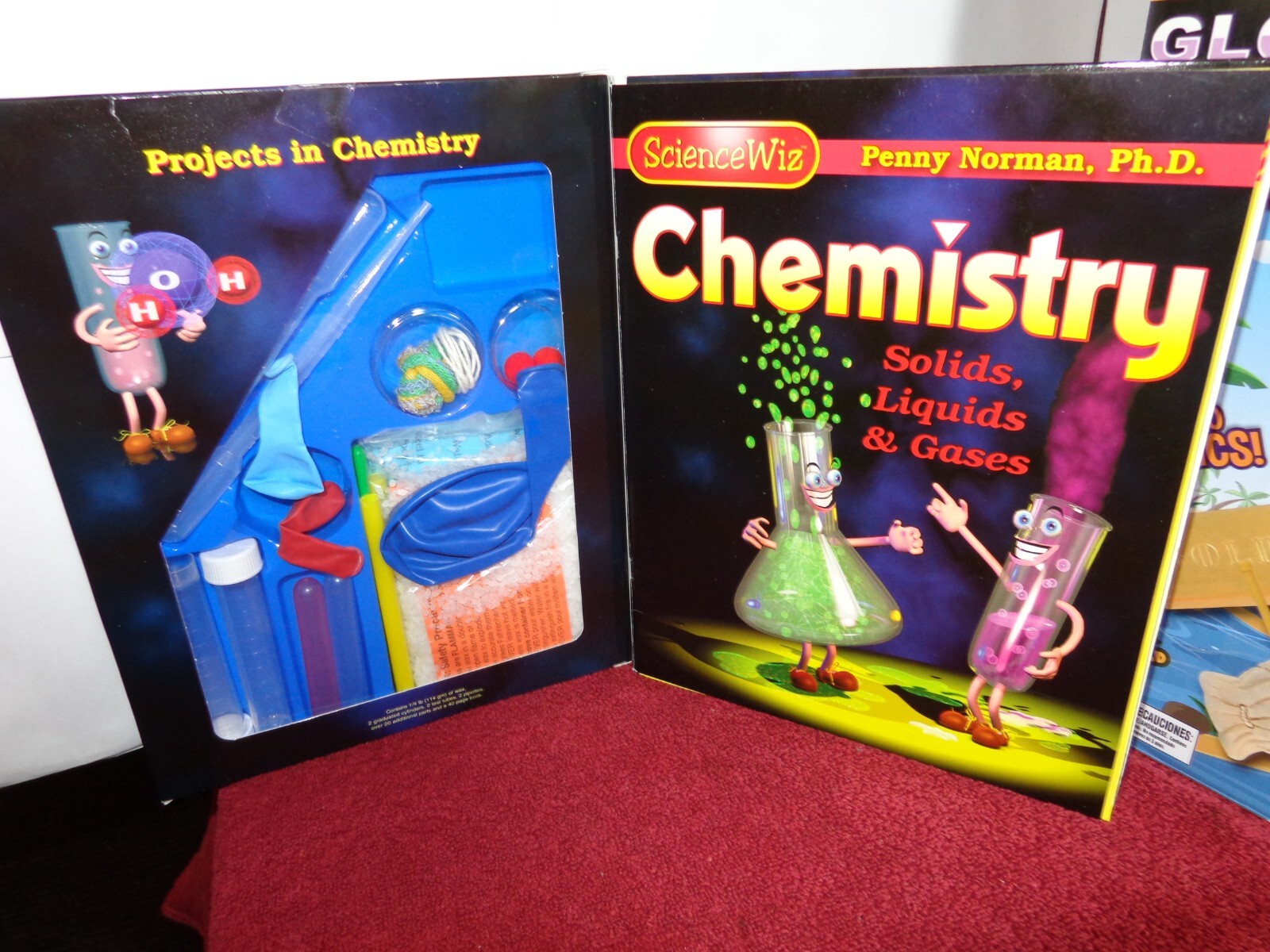 5 PIECE UNUSED CHEMISTRY-SCIENCE-CREATIVITY PLAY SETS ALL NEVER USED NICE – L253