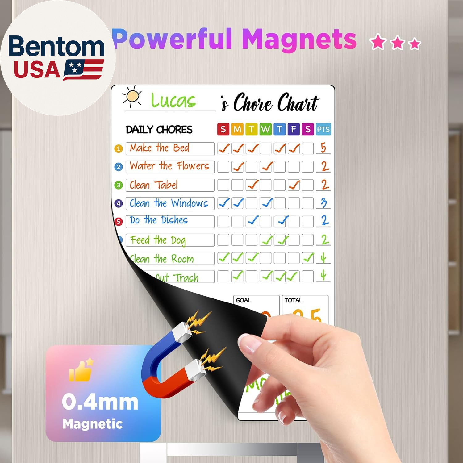 Chore Chart for Kids with 8 Markers, 2 Pack 8″X12″ Dry Erase Chore Chart for Mul