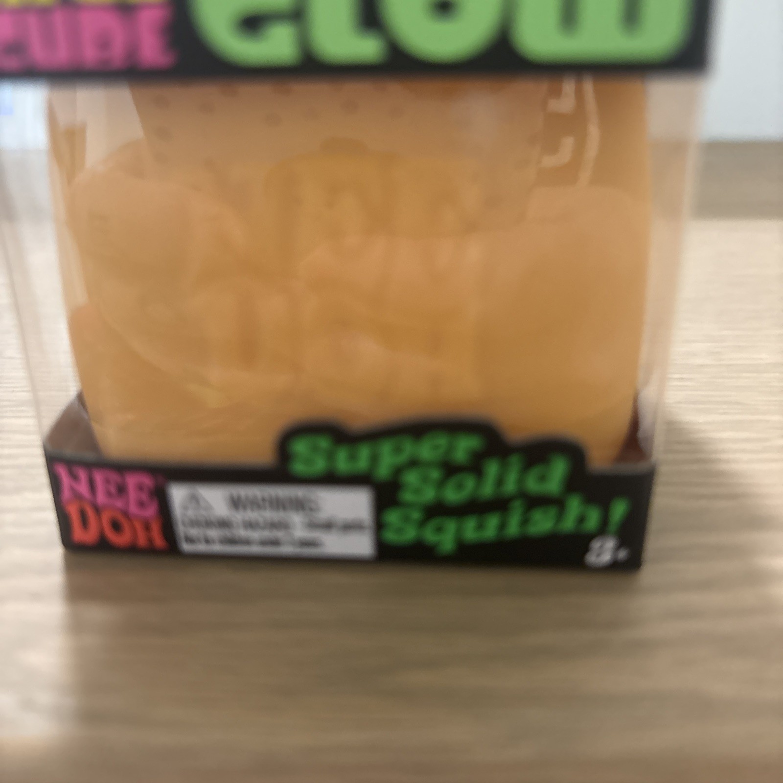Schylling Needoh nice cube glow In The Dark orange. Authentic. BNWT. FastShip