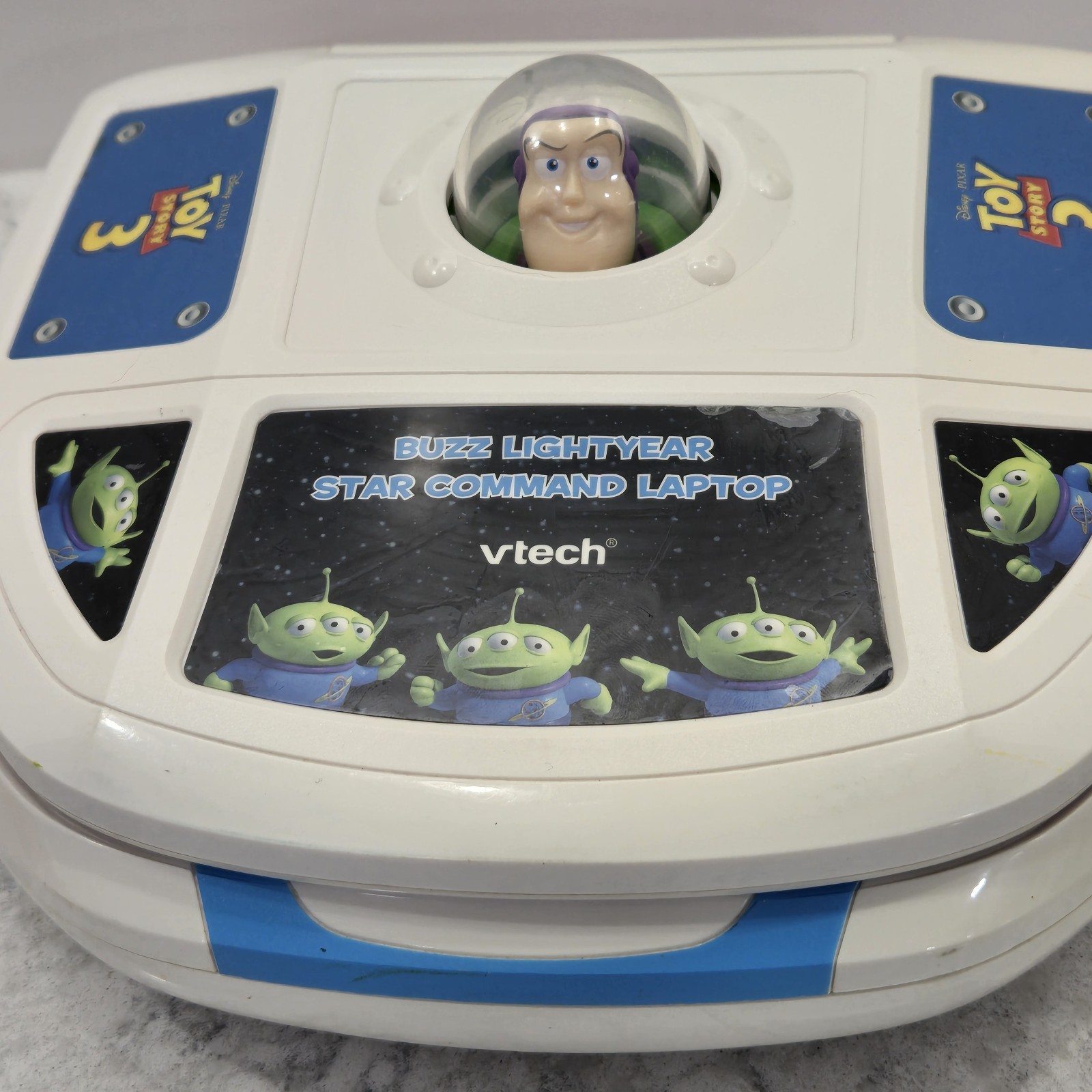 VTech Disney Toy Story 3 Buzz Lightyear Star Command Laptop Works!!