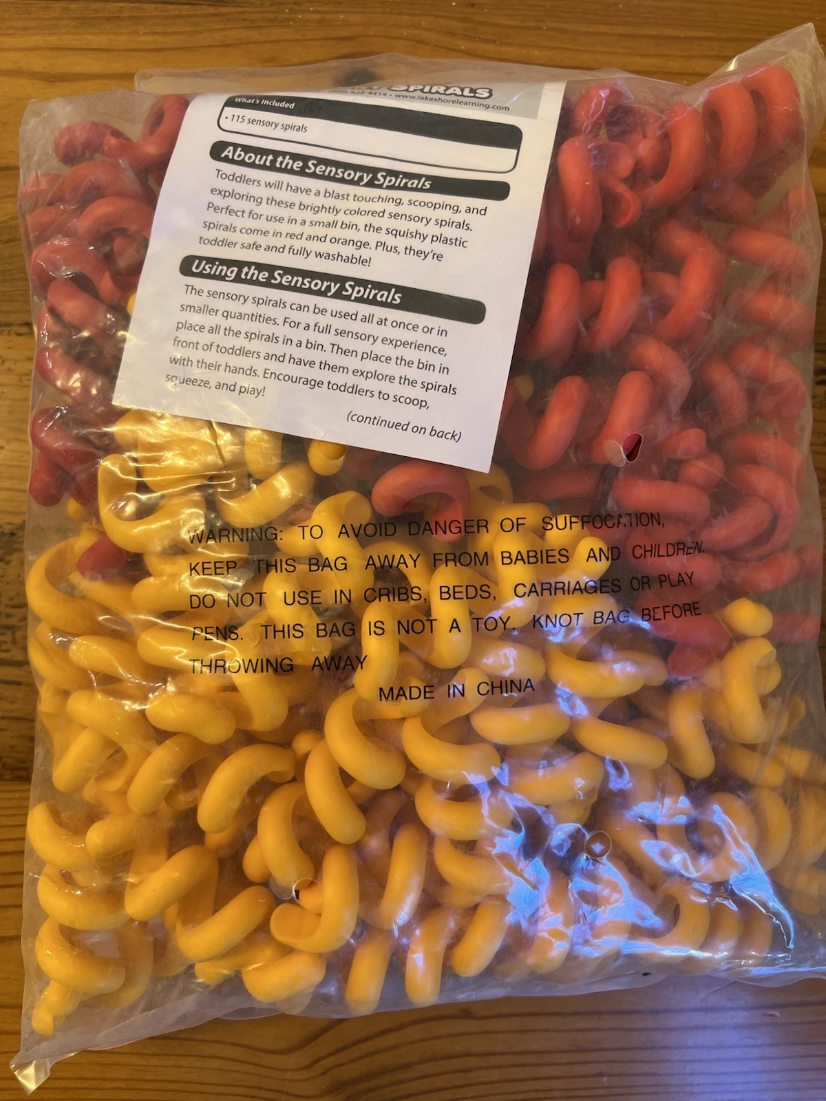 Lakeshore Learning 115 Sensory Spirals Red And Yellow Tactile Shapes New In Bag