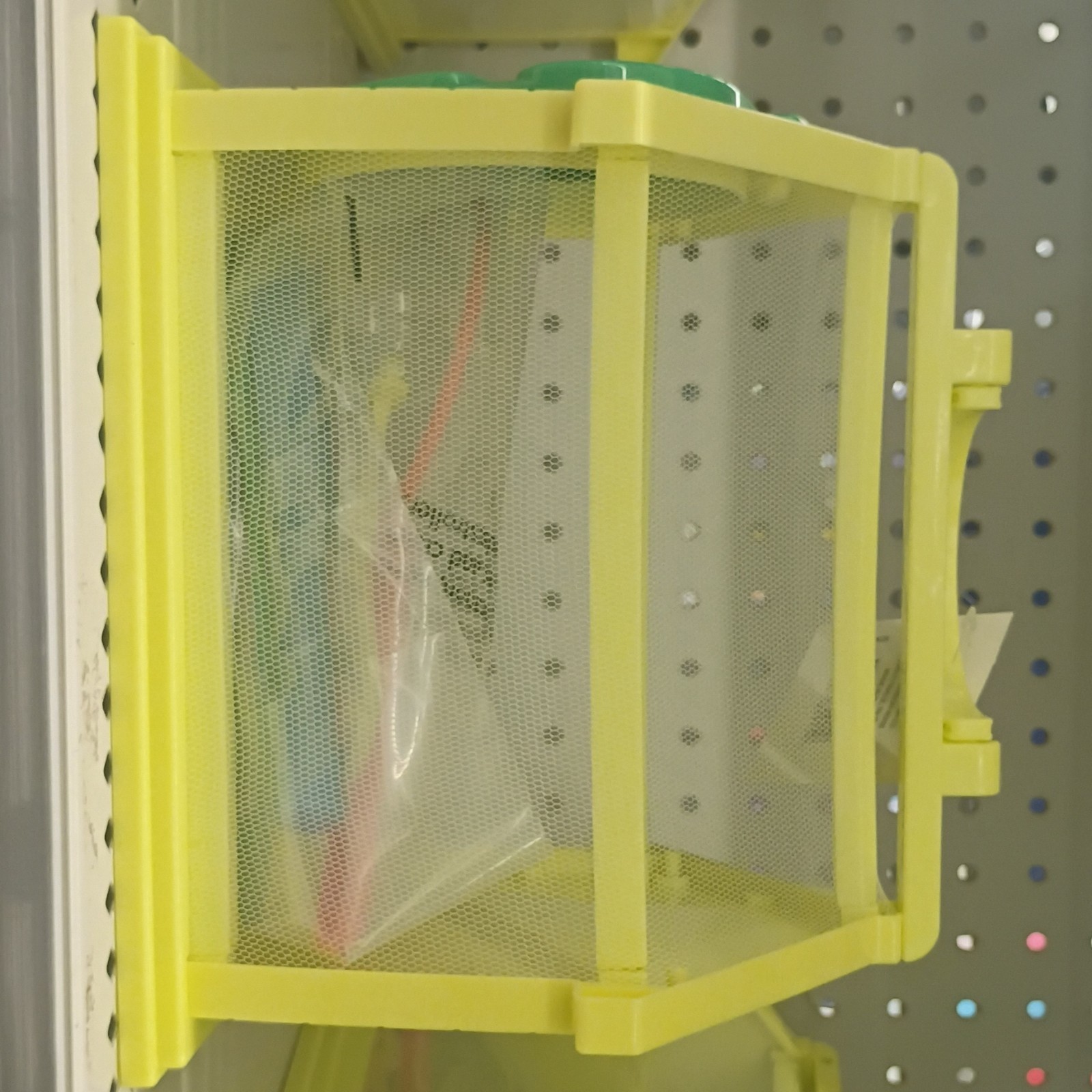 Yellow Mesh Insect Habitat Cage with Green Leaf Design for Ages 4-7, 8-11 Years