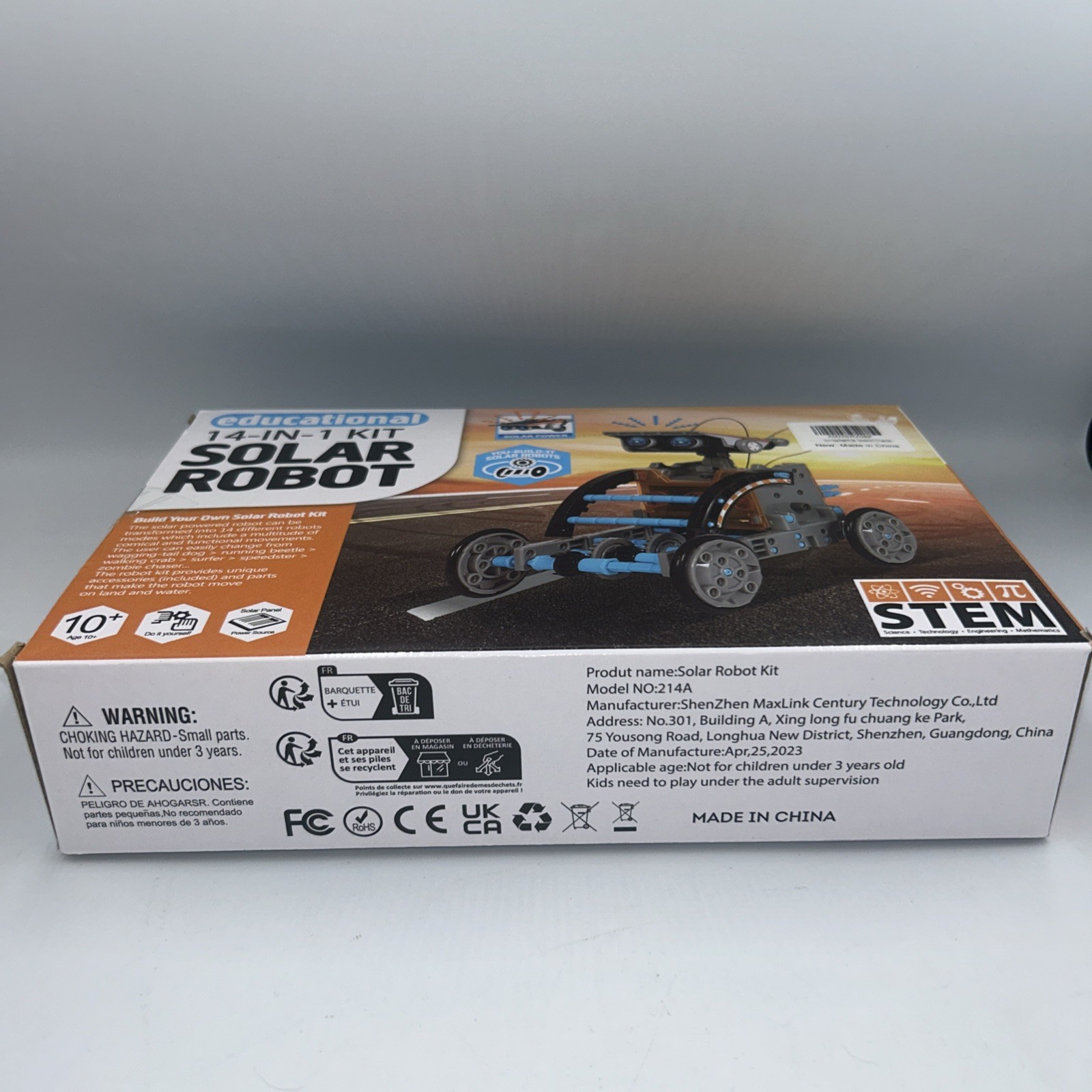 Educational Solar Robot 14-IN-1 Kit STEM Educational Ages 10+ Brand New!