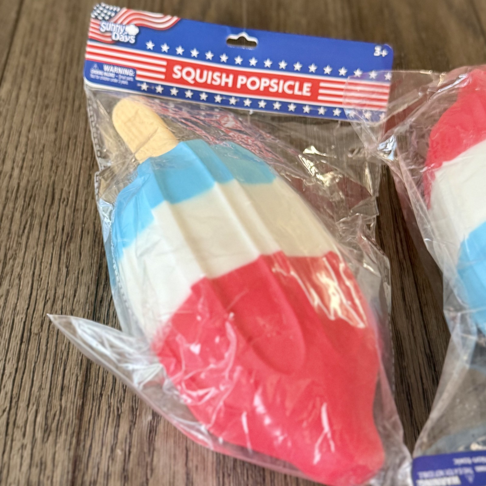 Sunny Days Squeeezy Americana Squishy Rocket Pop Viral Novelty Fidget Toy New