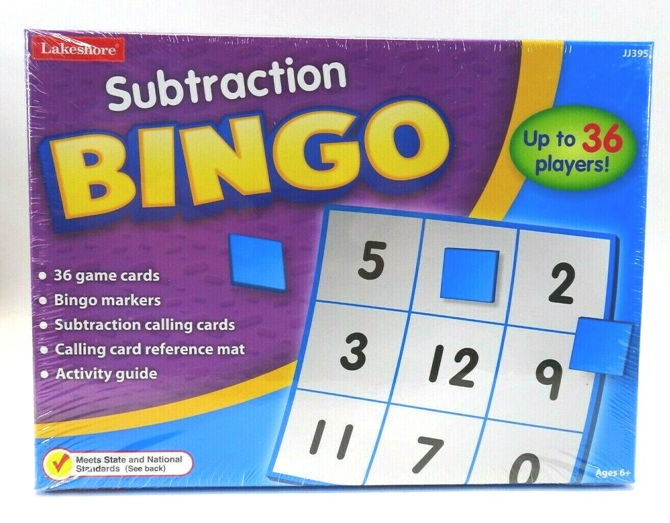 NIB Lakeshore Learning Division Bingo ‘Subtraction Bingo’ NEW FACTORY SEALED BOX